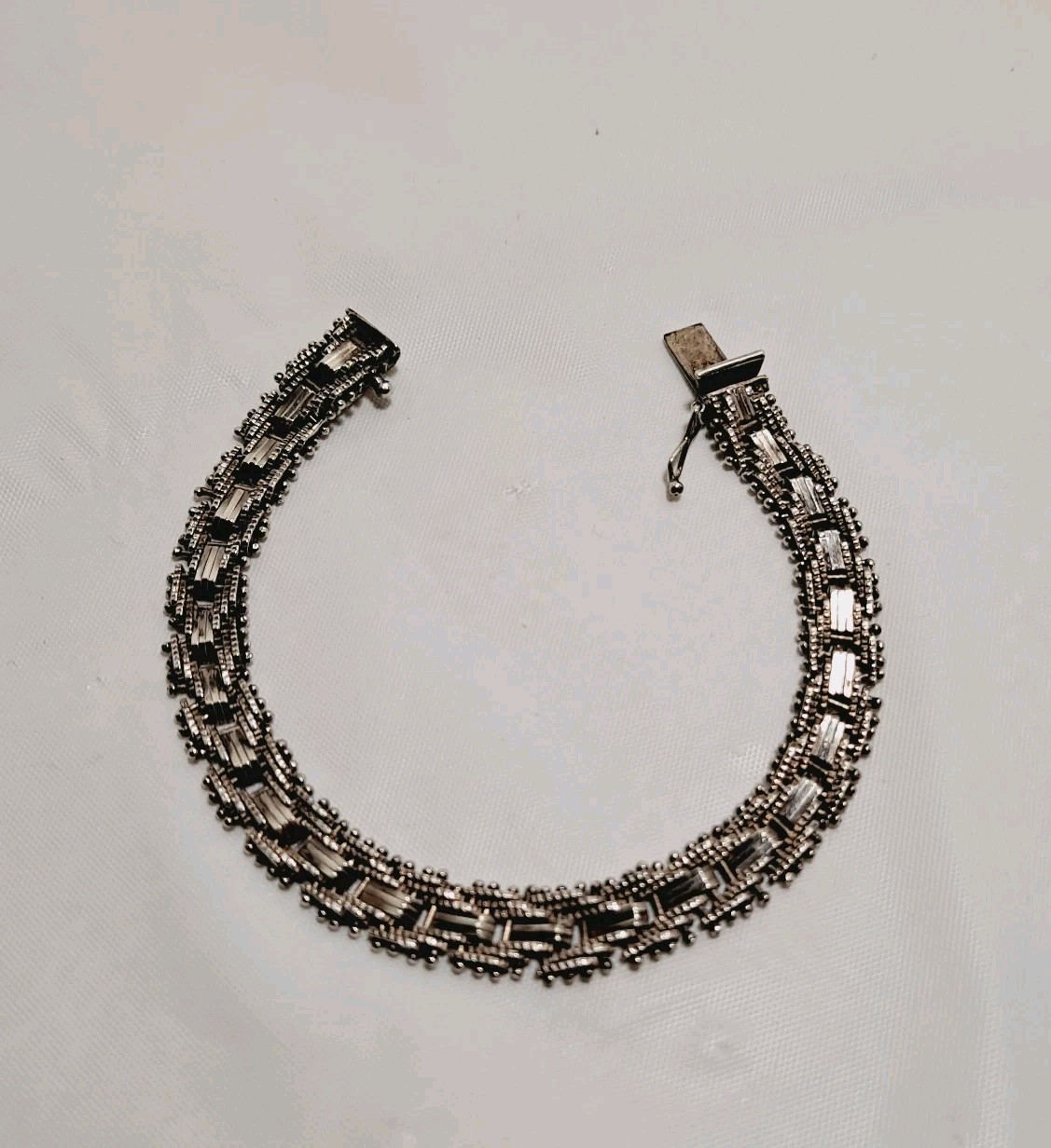 Vintage Taxco Mexico TJ-19 Sterling Silver Riccio Mesh Bracelet 7.5″ 19 Grams