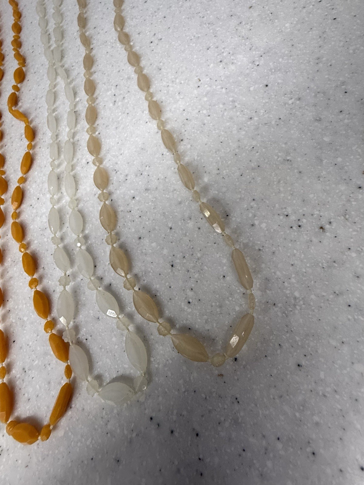 Vintage Lucite Acrylic Faceted Crystal Beaded Necklace Lot of 13 Multi Colors