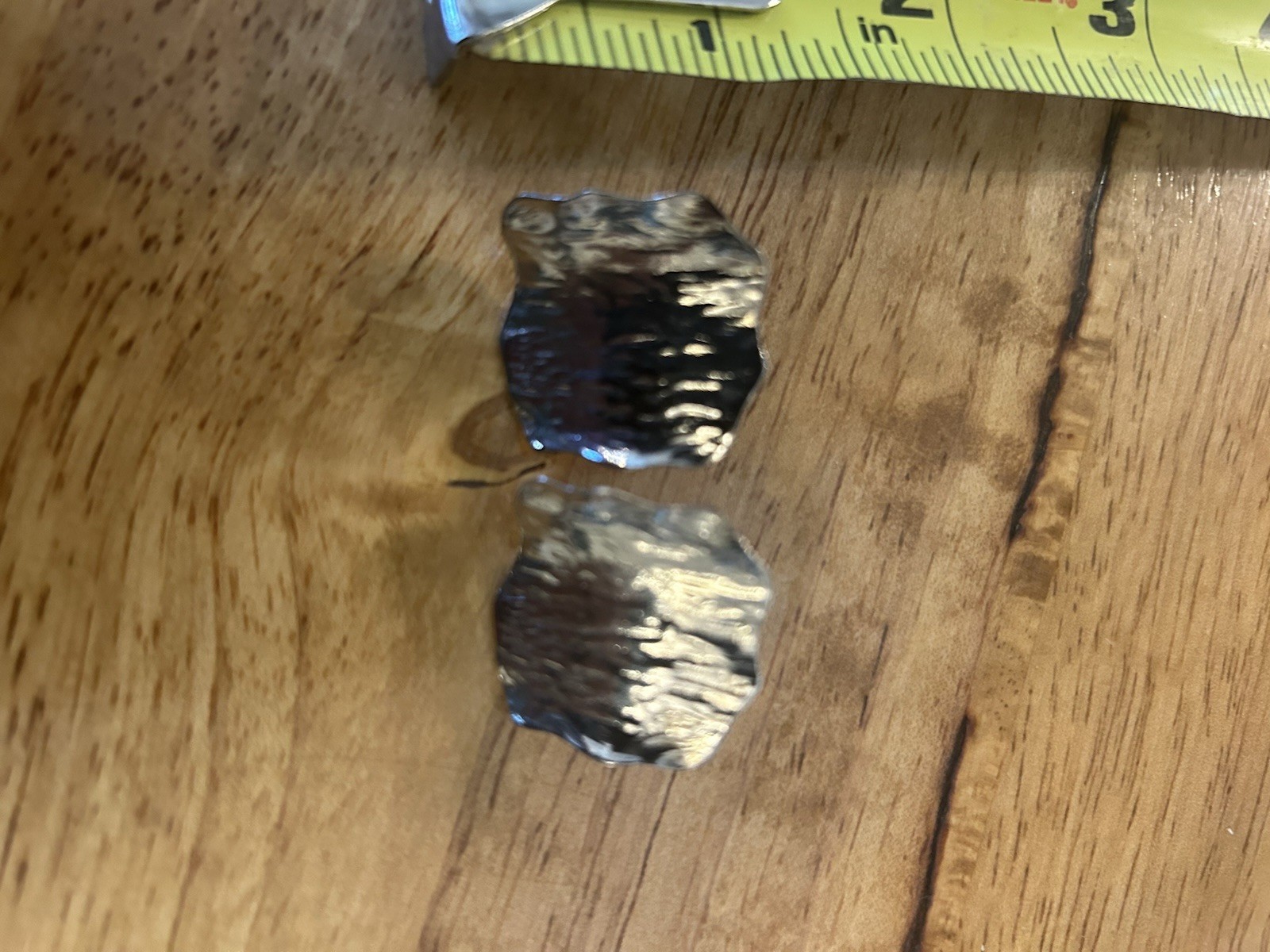 Vintage Silver Tone Square Geometric Earrings by Avon 1980s 1990s