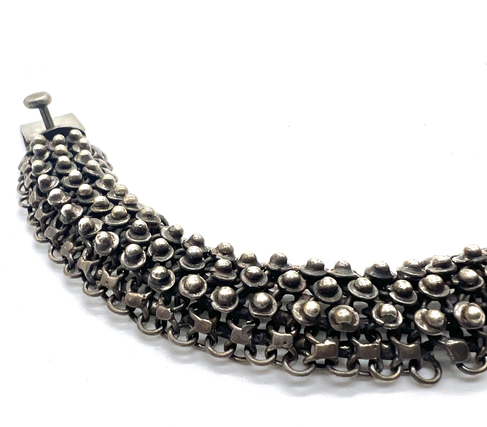 Antique Vintage 925 Sterling Cannetille Etruscan Bracelet 49 Grams