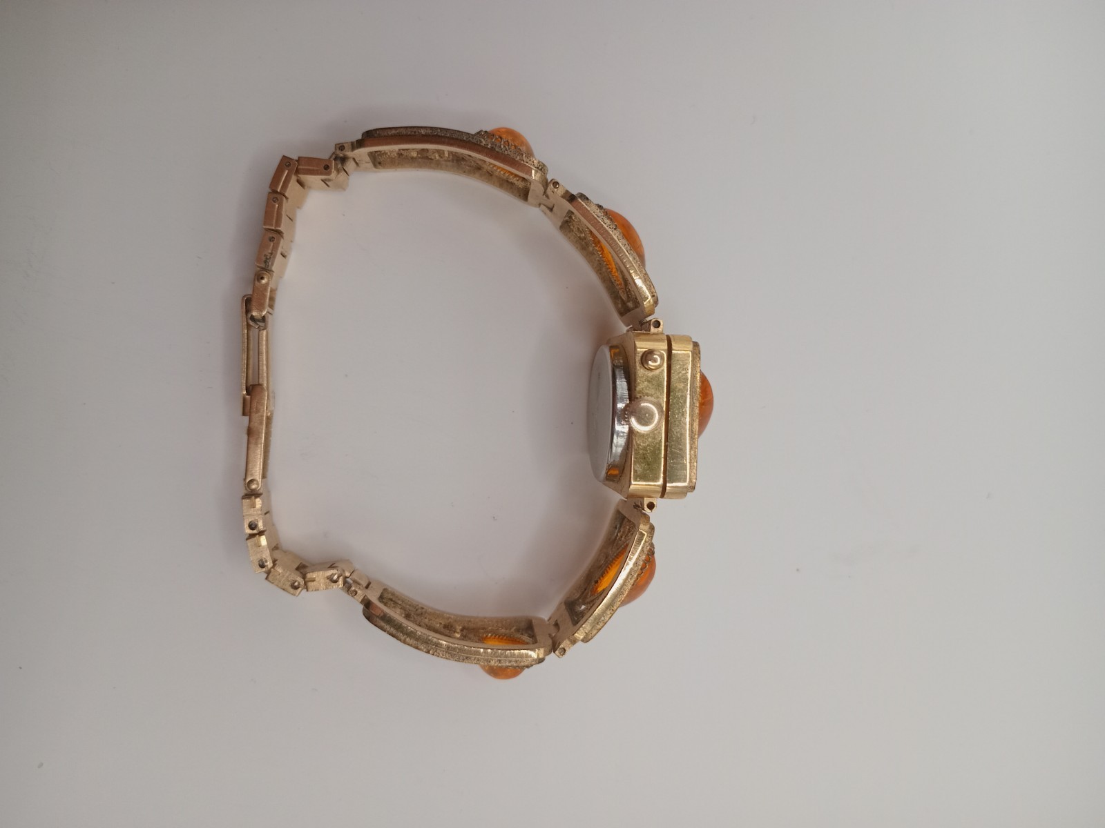 Vintage Watch Soviet “Chaika” with AMBER bracelet filigree FULLY FUNCTIONAL 17J