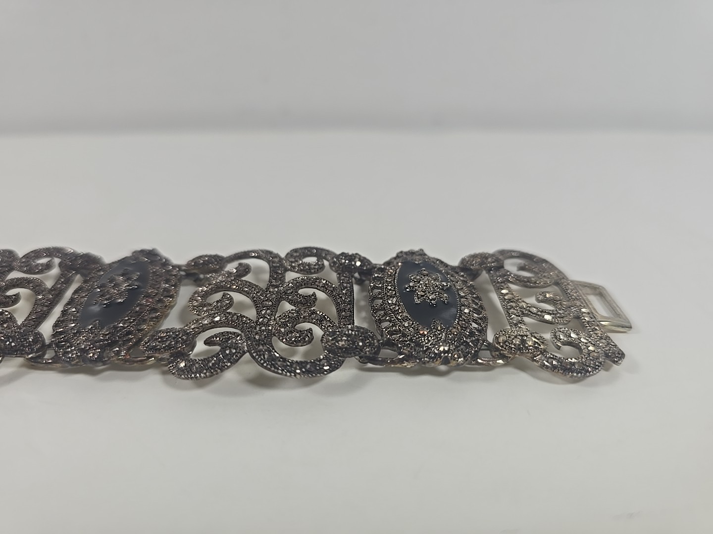 Vintage Victorian Wide Revival Bracelet Edwardian Design 8″ x 1 1/2″