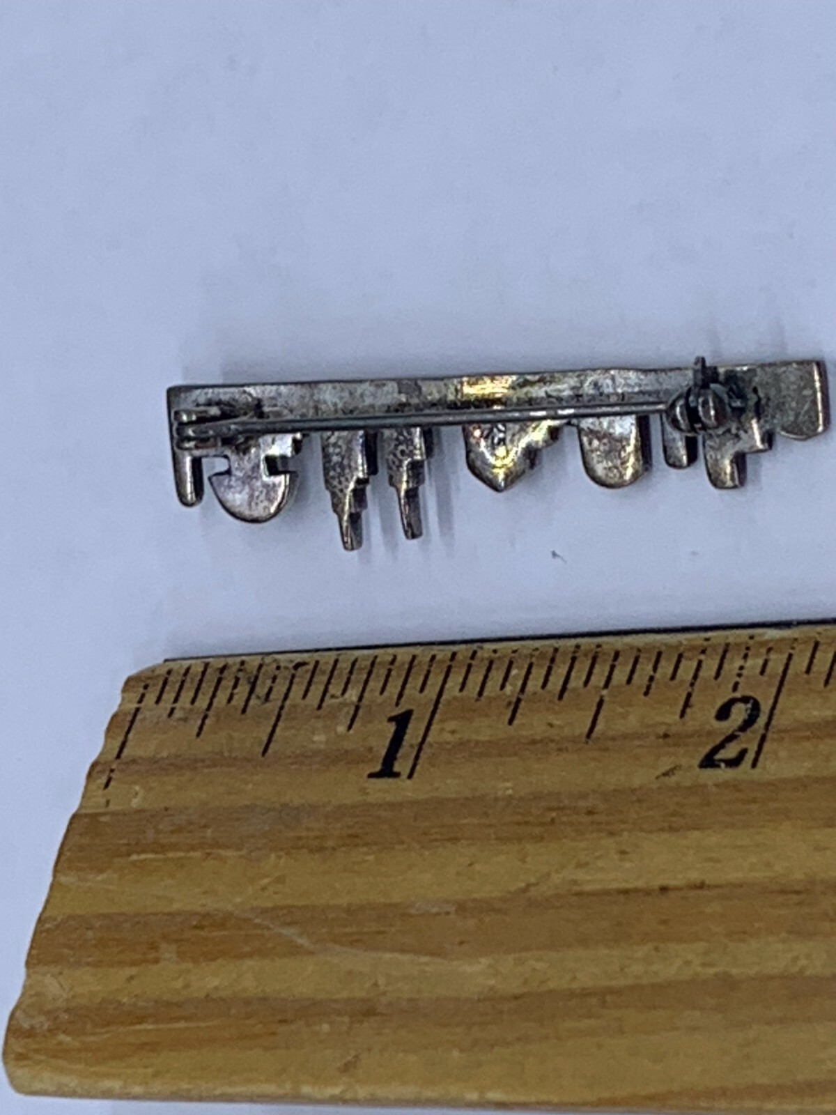 VINTAGE STERLING SILVER MARCASITE AMETHYST BROOCH NEW-YORK CITY BUILDINGS