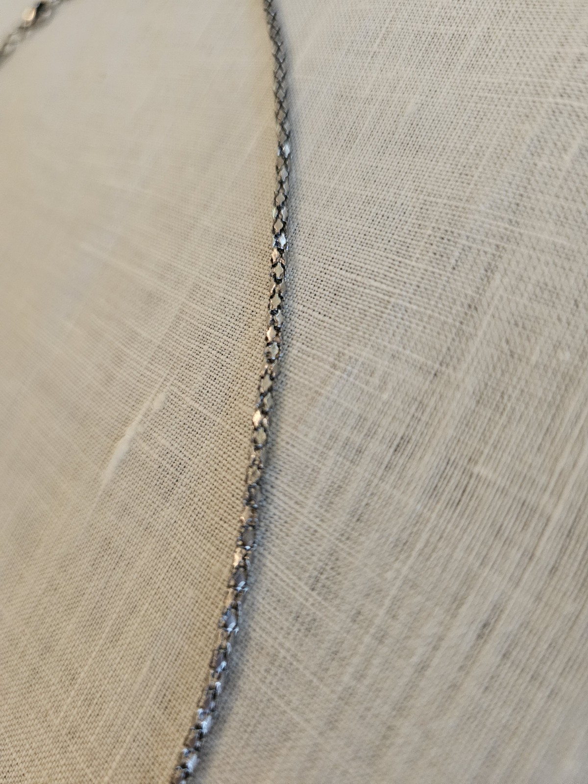 Vintage Oxidized Silver Tone Popcorn Chain Necklace 19″