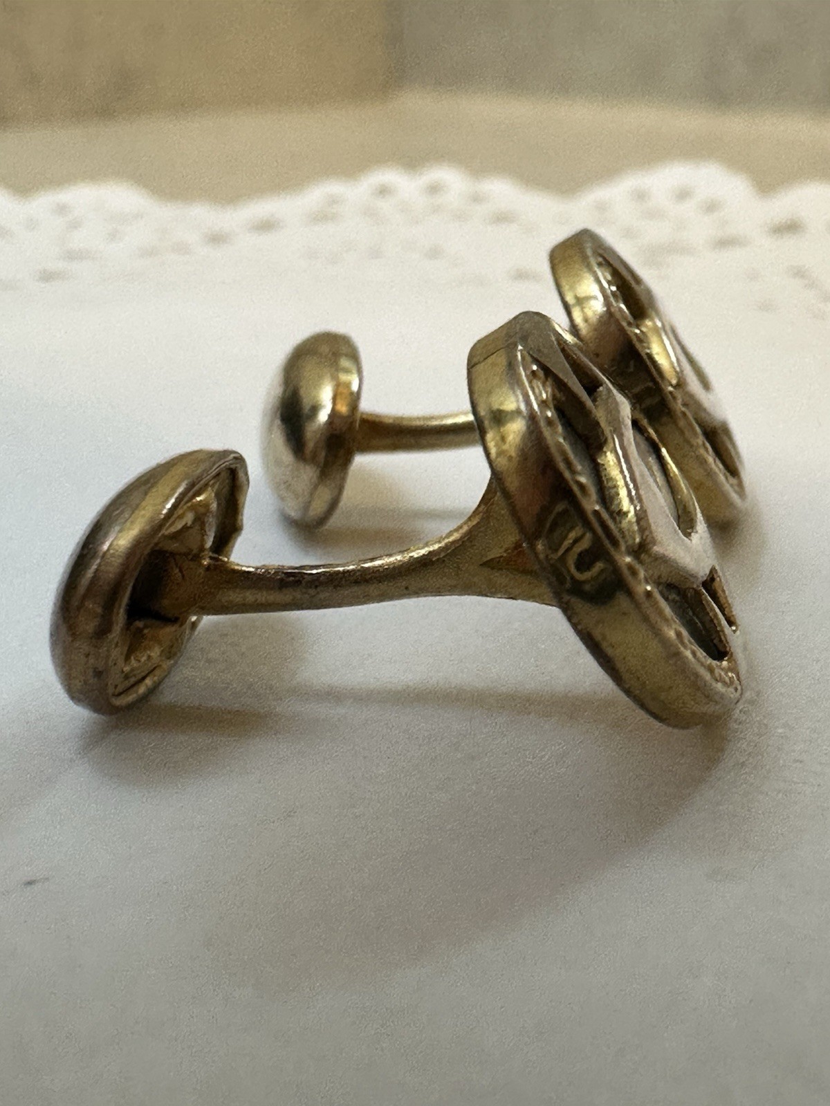 Lot Of 3 Men’s Accessories Cuff Links Tie Clip Money Holder MOP VINTAGE