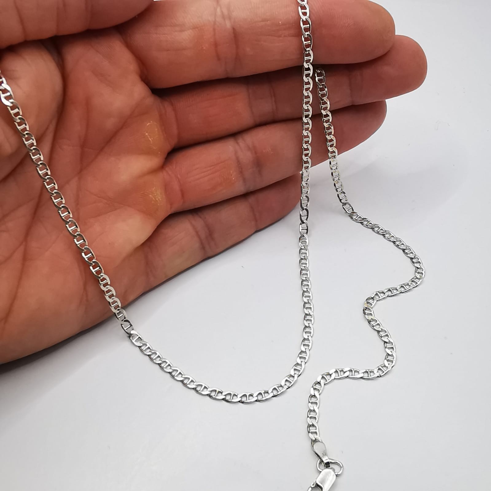 925 Sterling Silver Figaro Chain Necklace Vintage Hallmarked Men’s Jewelry