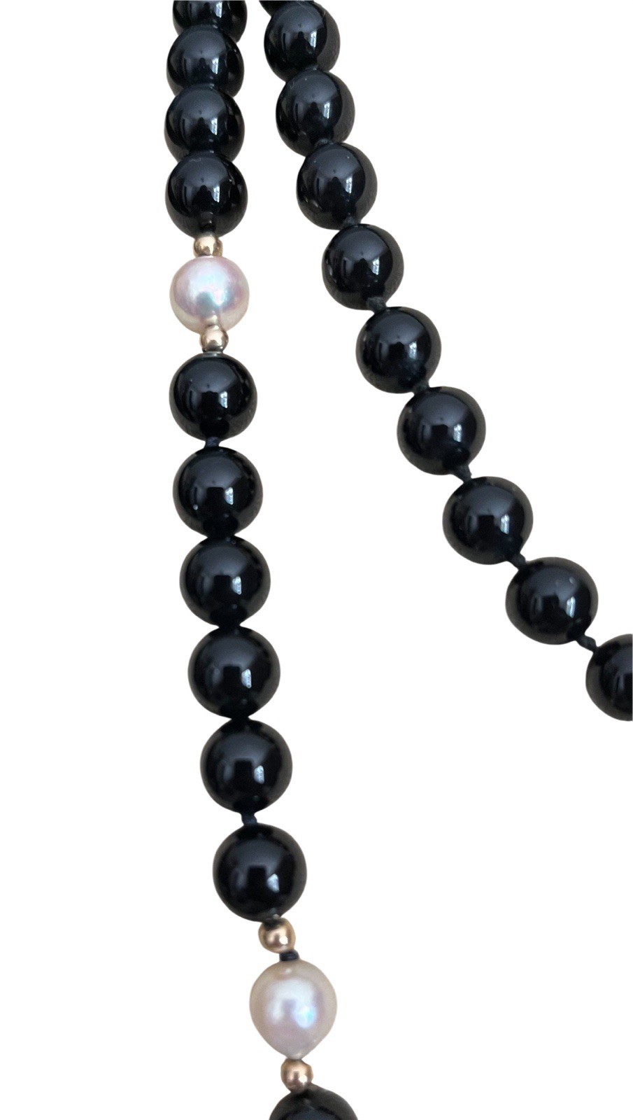 Vintage 14k Gold, Black Onyx And Genuine Pearl Jewelry Suite