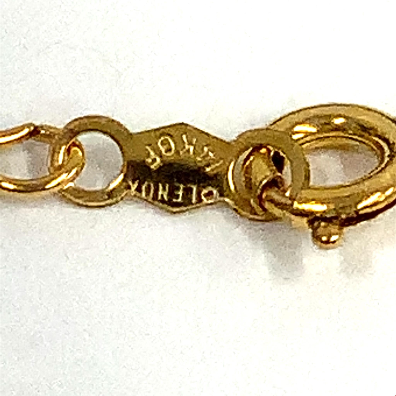 Vtg 14k Gold Filled Lenox Handcrafted Christmas Holiday Pendant Necklace 18 3/4