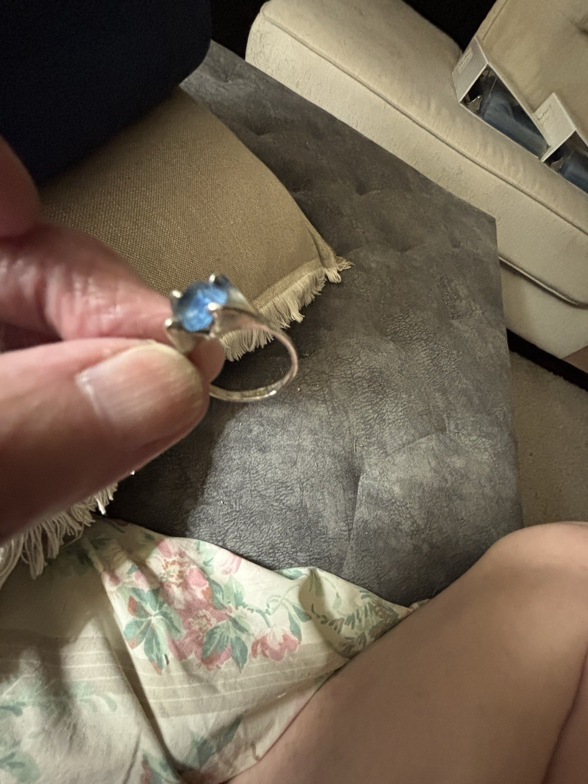 Sterling ESPO Ring With A Fake Stone Vintage Silver .925