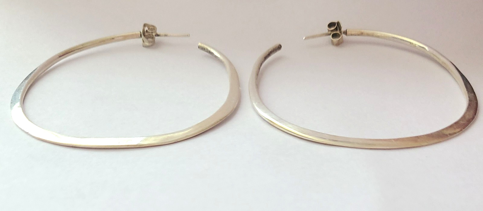 VINTAGE STERLING SILVER SIGNED 925 MEX PIERCED EARRINGS