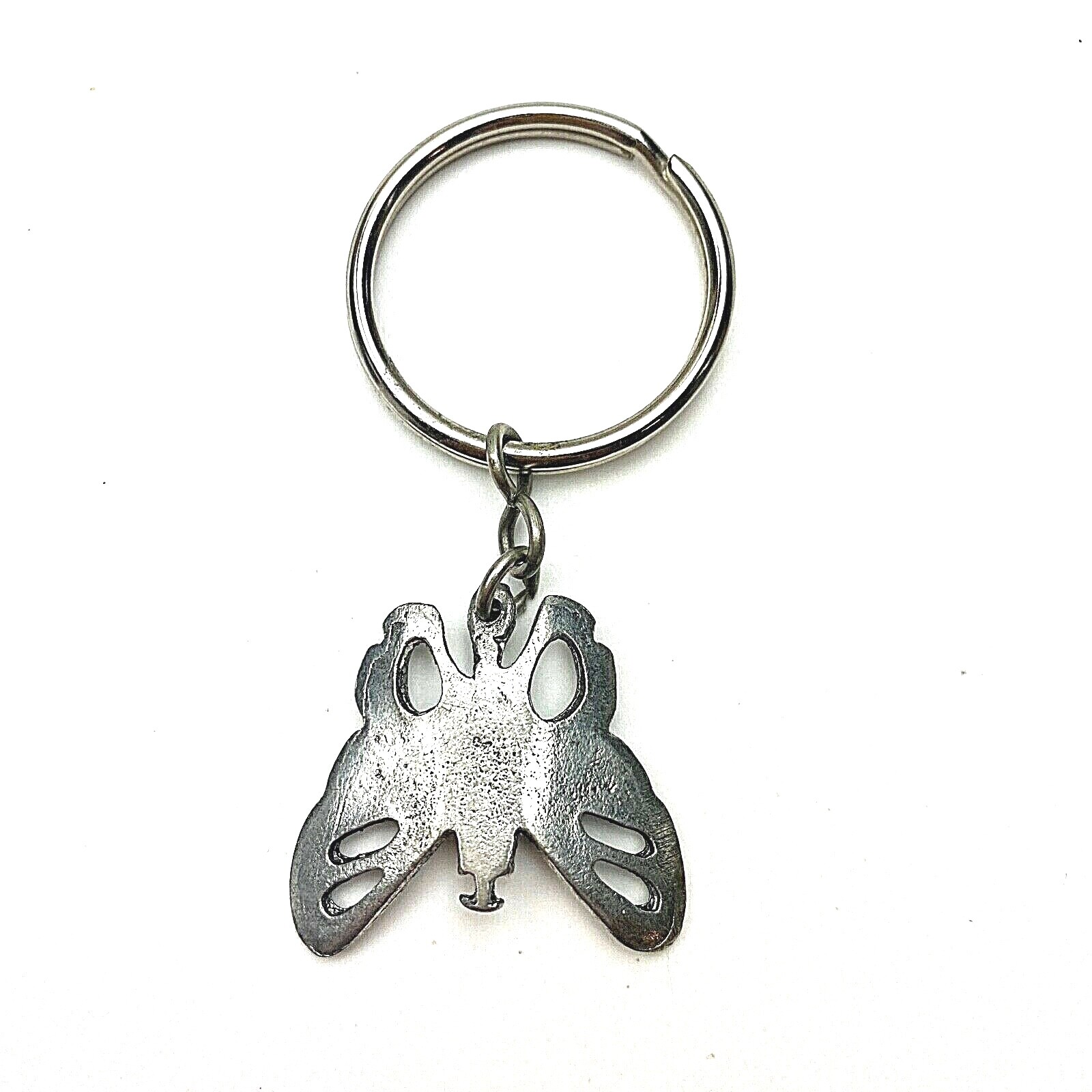 Butterfly Pendant or Key Ring 70’s Scadia Viking Pewter Metal Gift Vintage