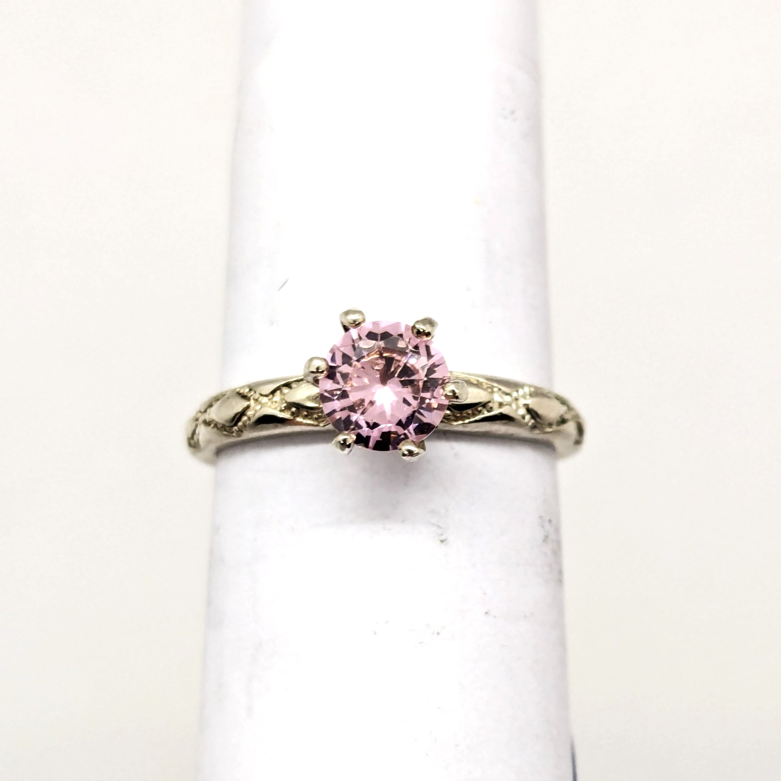 Vintage Luxury RING Silver 925 with Bright Stone -size: 7.75US (17.5mm) | UA #8