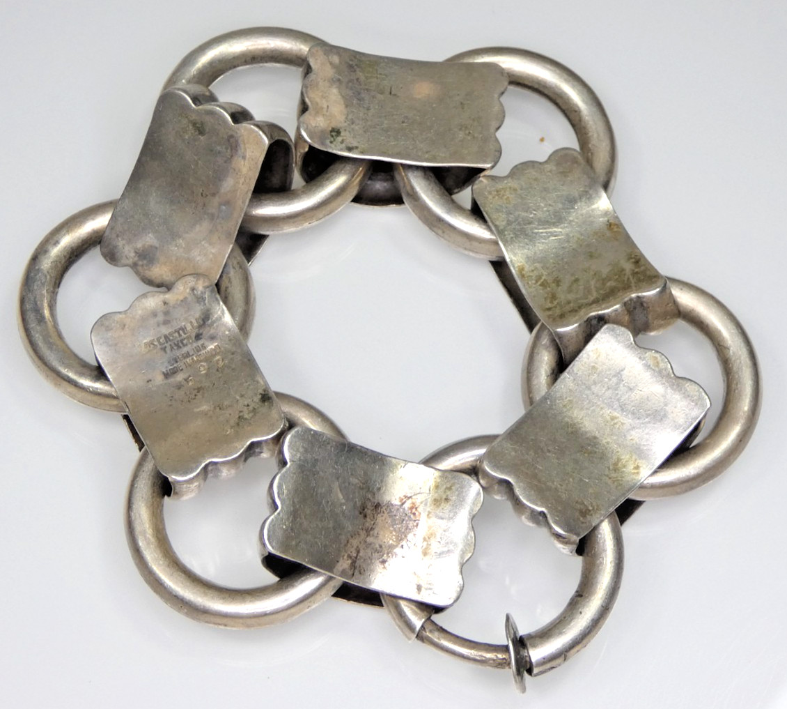 Los Castillo Taxco Mexico Sterling Silver Chain Link Bracelet