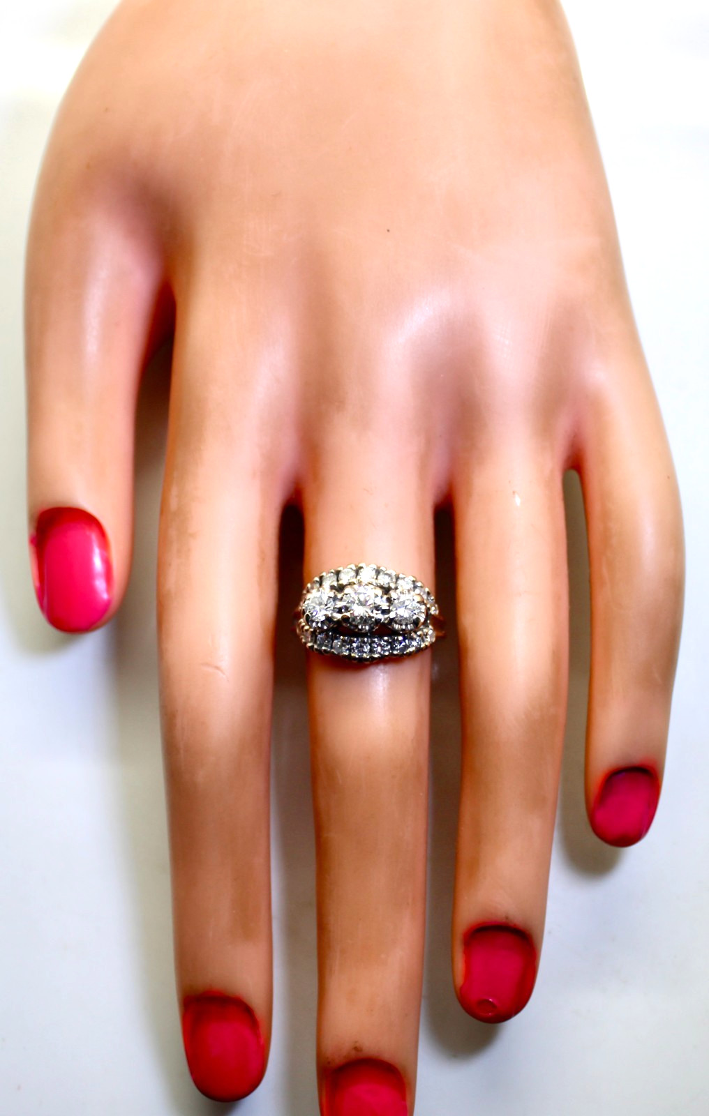 Gorgeous Vintage Estate Ladies 14K White Gold 1.12Ctw Diamond Ring, 6.9 Grams,s6