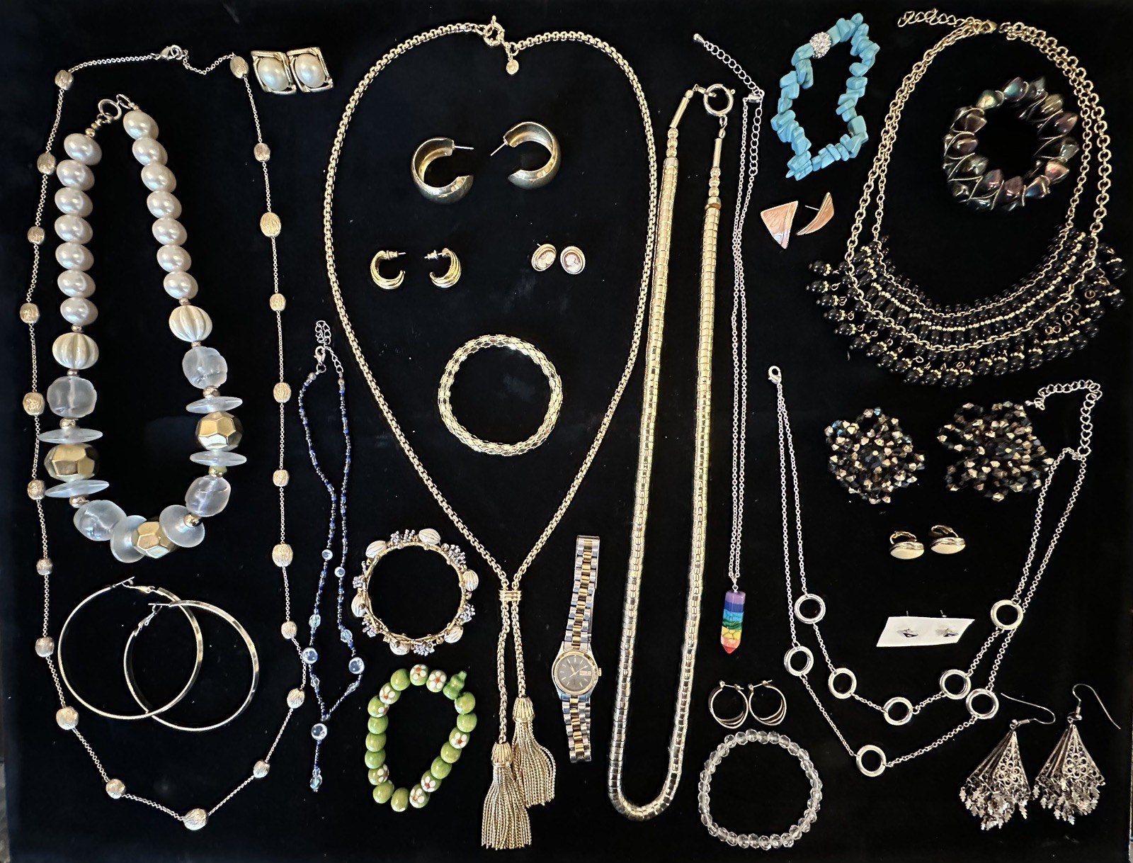 Vintage Costume Jewelry ALL WEARABLE used Lot Some Signed