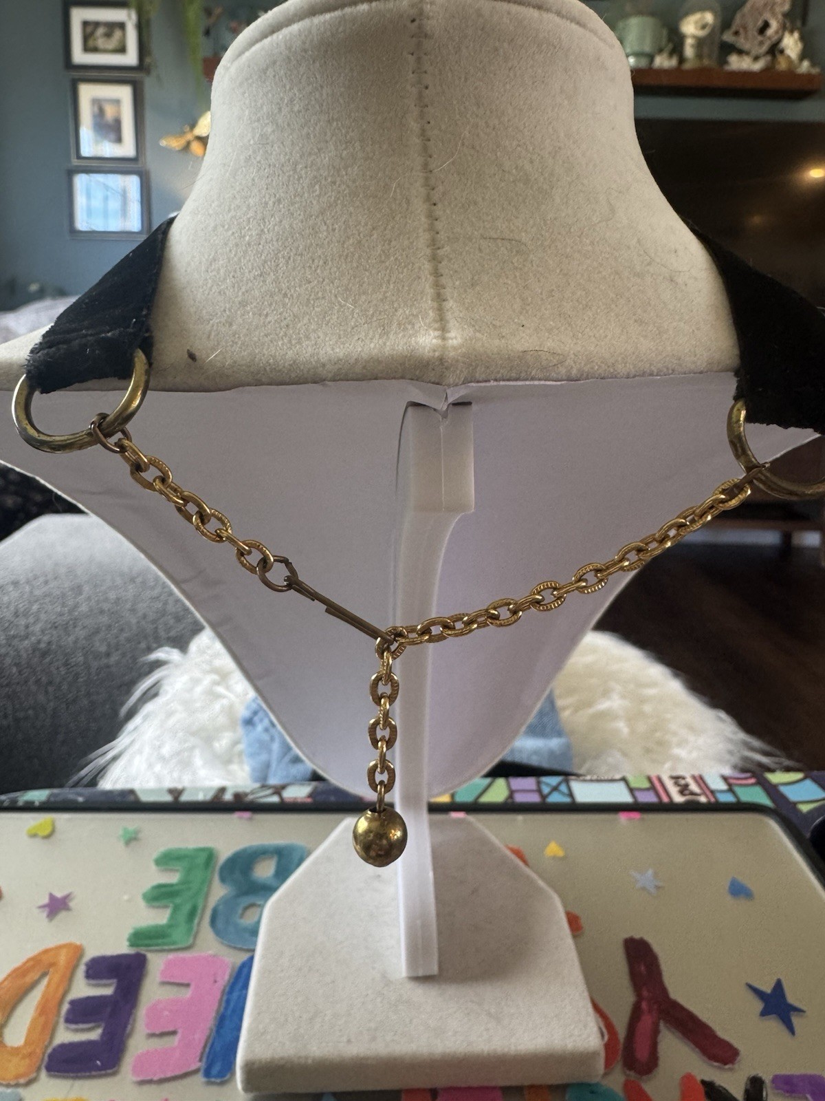Vintage Cameo Necklace On Velvet Choker