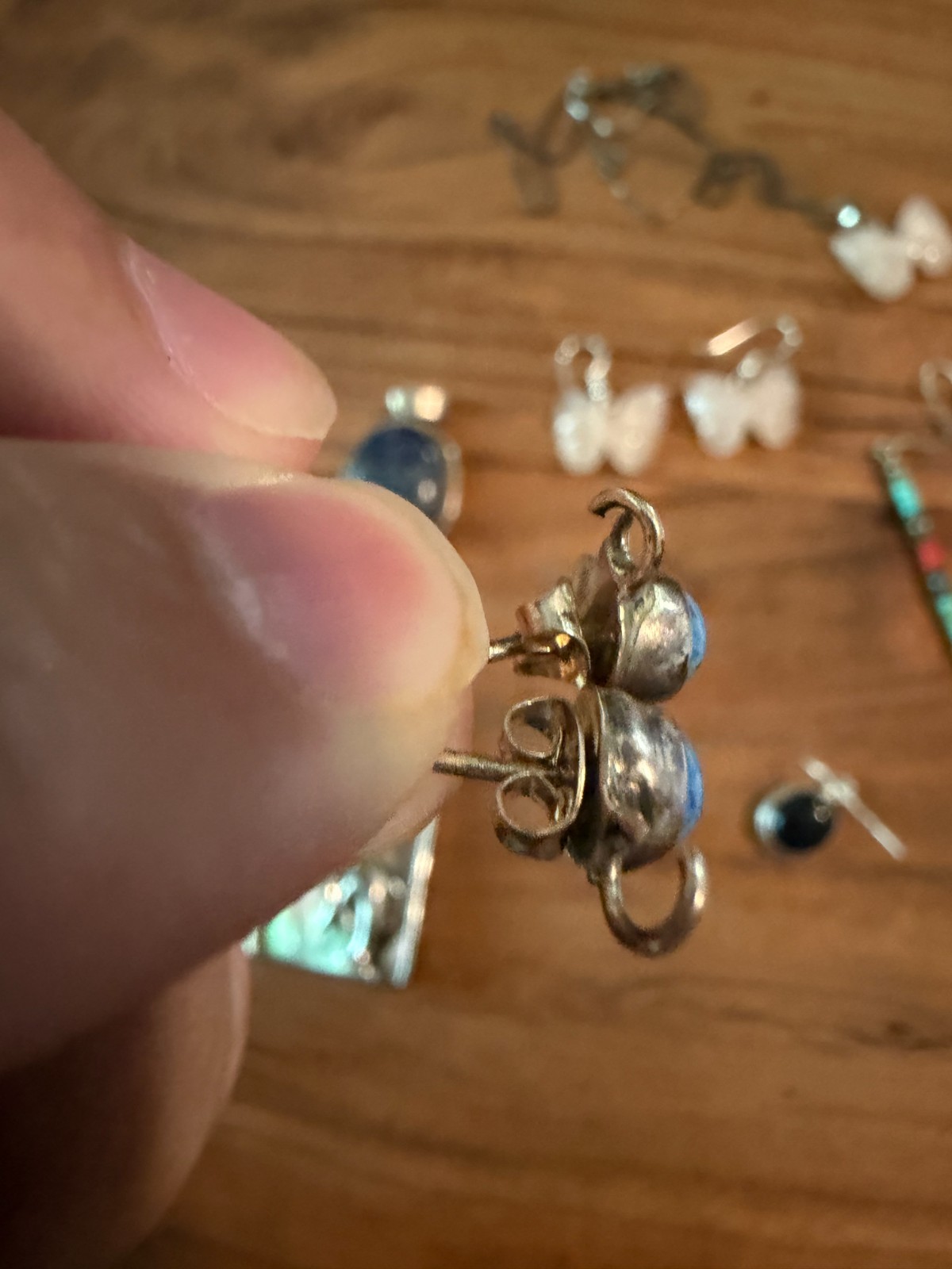 A Group of Estate Silver Jewelry, Earrings, Pendants, and Necklace