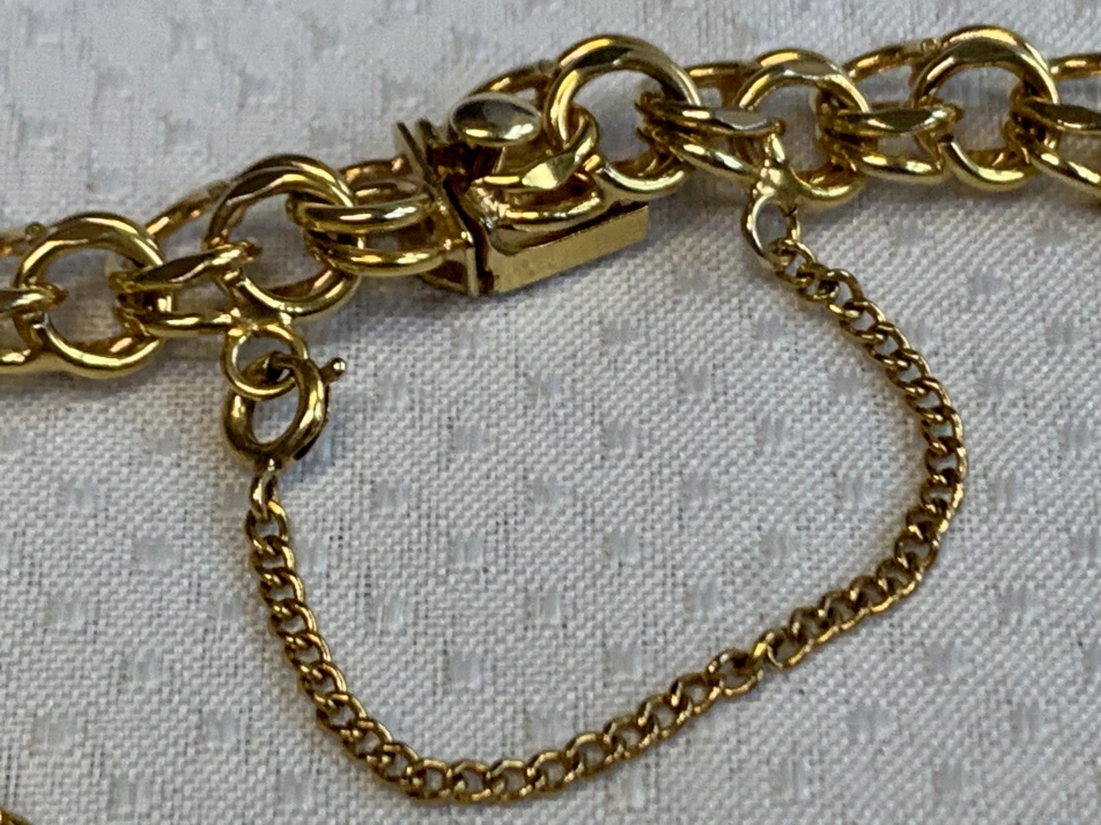 Vtg 1/20 12K Gold Filled BA Ballou Co Charm Bracelet 13.93g Jewelry 7.5″ Chain