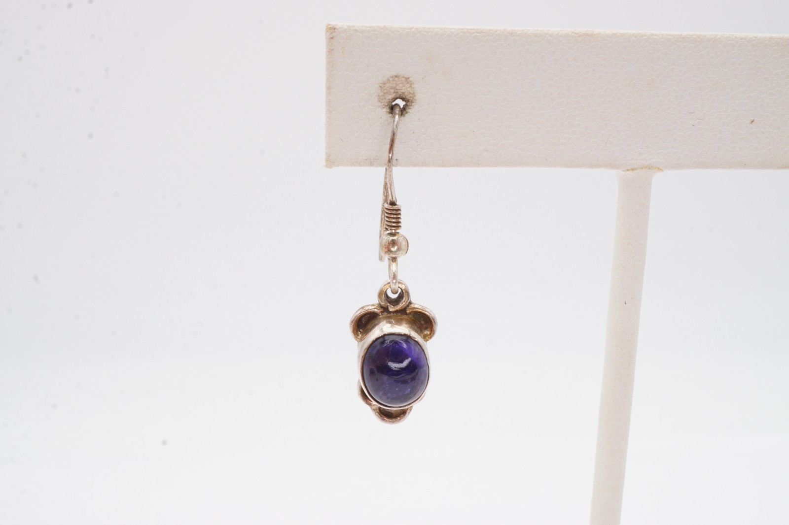 Vintage Sterling Silver 925 Iolite Earrings I2