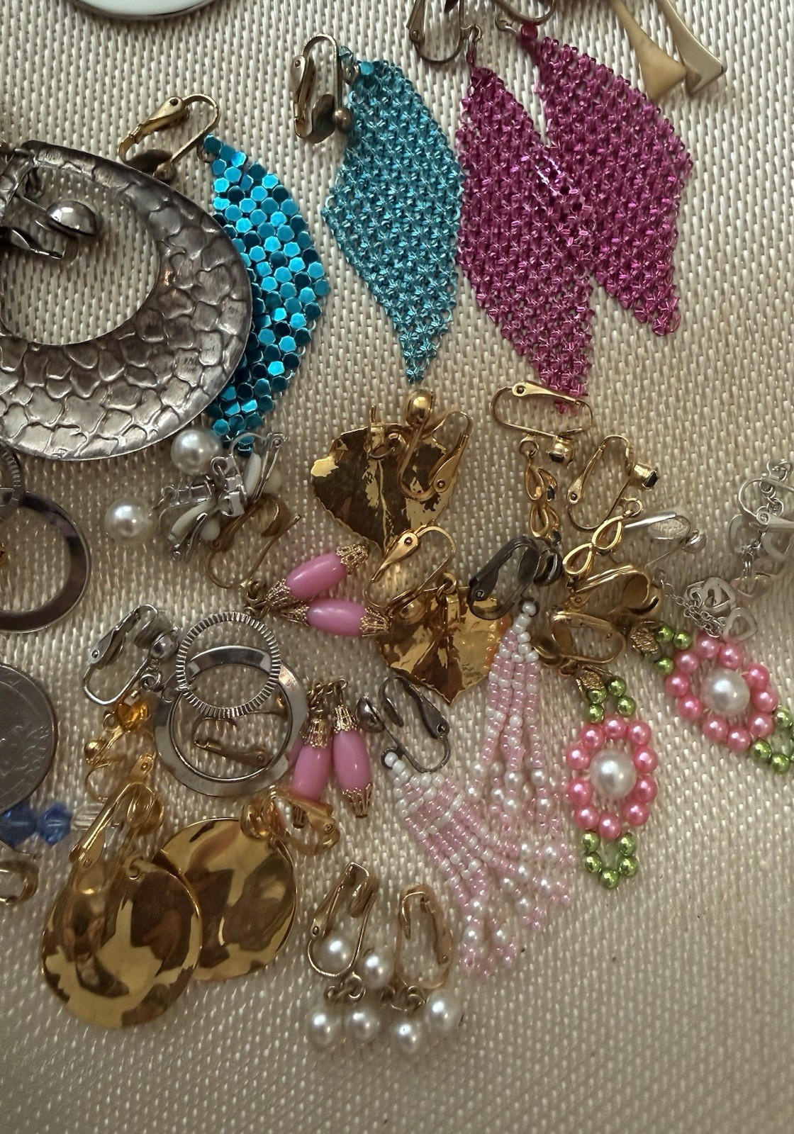 Vintage To Now Lot Of 26 PRs Clip On Earrings Lightweight Dangle Multiple Colors