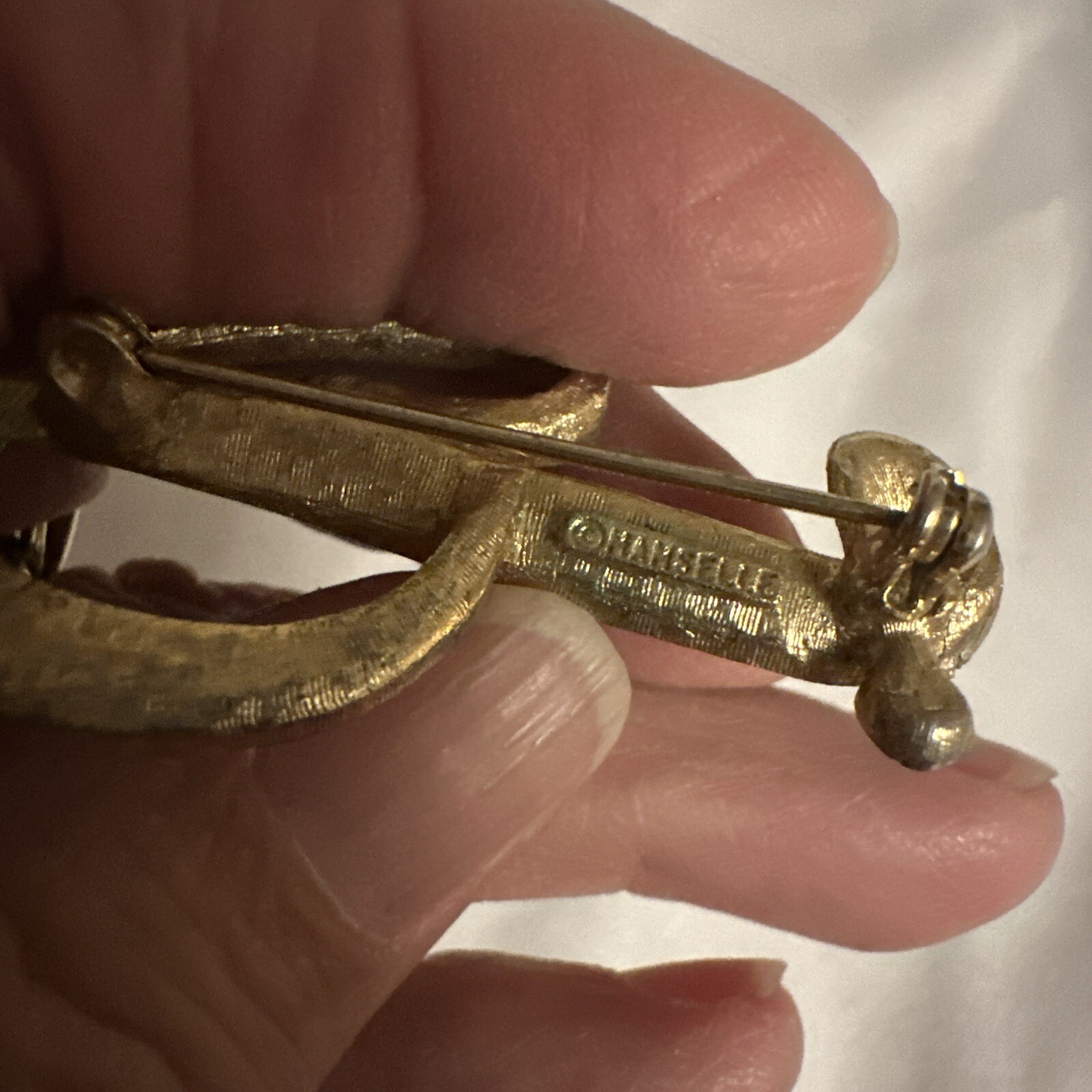 Vintage Signed Mamselle Monogram Letter P Brooch