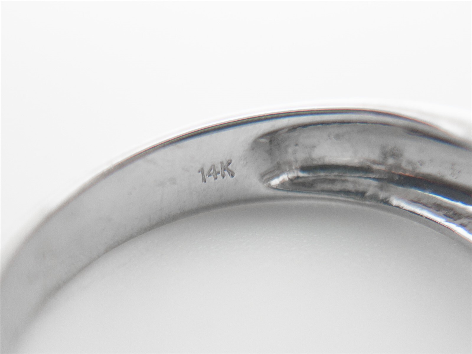 Estate $7000 2.25ct Natural Champagne Diamond 14k White Gold Wedding Ring Band