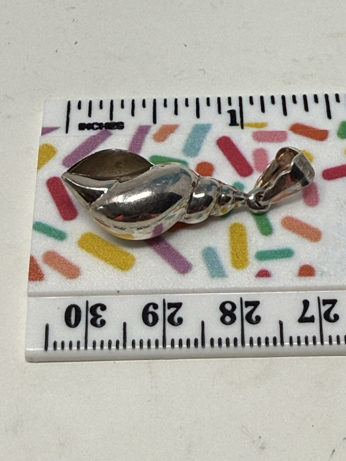 Vintage 925 Sterling Silver Conch Beach Sea Shell Pendant 2g
