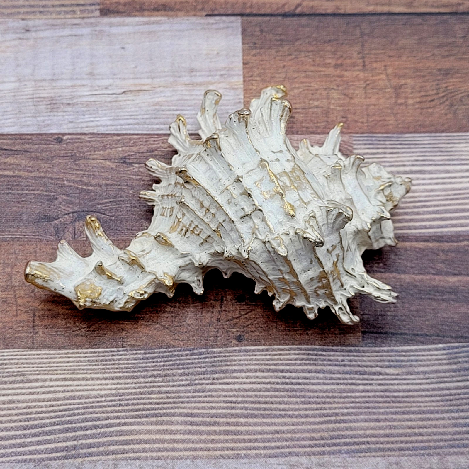 Zentall Gilded Branched Ramose Murex Spiked Conch Vintage Brooch Pin Rare