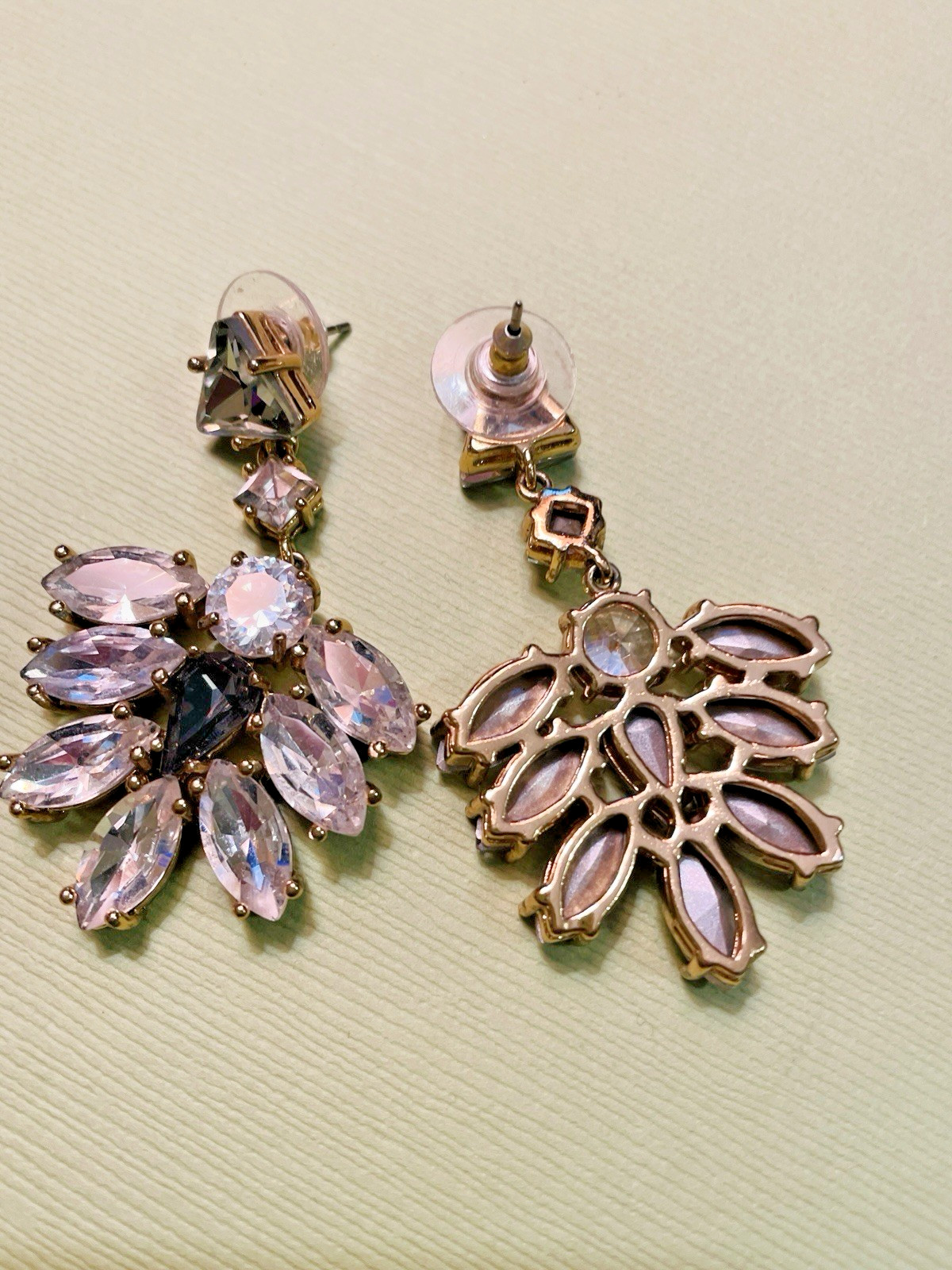 Rhinestone Jewelry Lot Dangle Earrings + 4 Pin Brooch Unsigned & Coro – 5 Piece