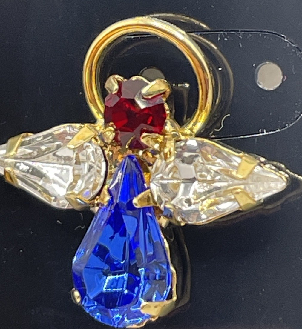 Jewel Angel Lapel Pin Lindenwold Fine Jewelers New old stock 1” Vintage 90s