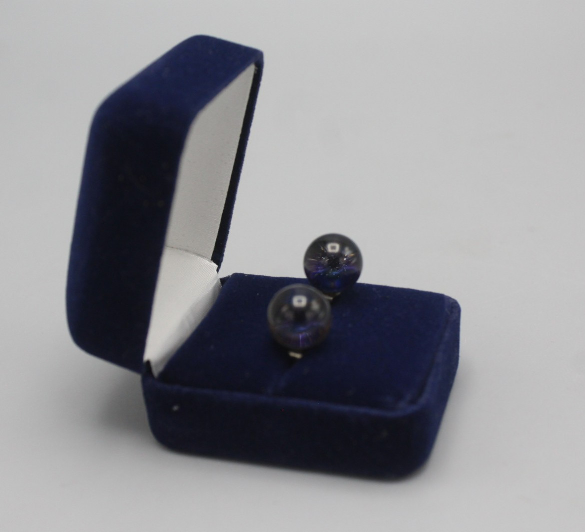 Vintage Pools of Light Large 12mm Crystal Orb Stud Earrings Amazing Colors