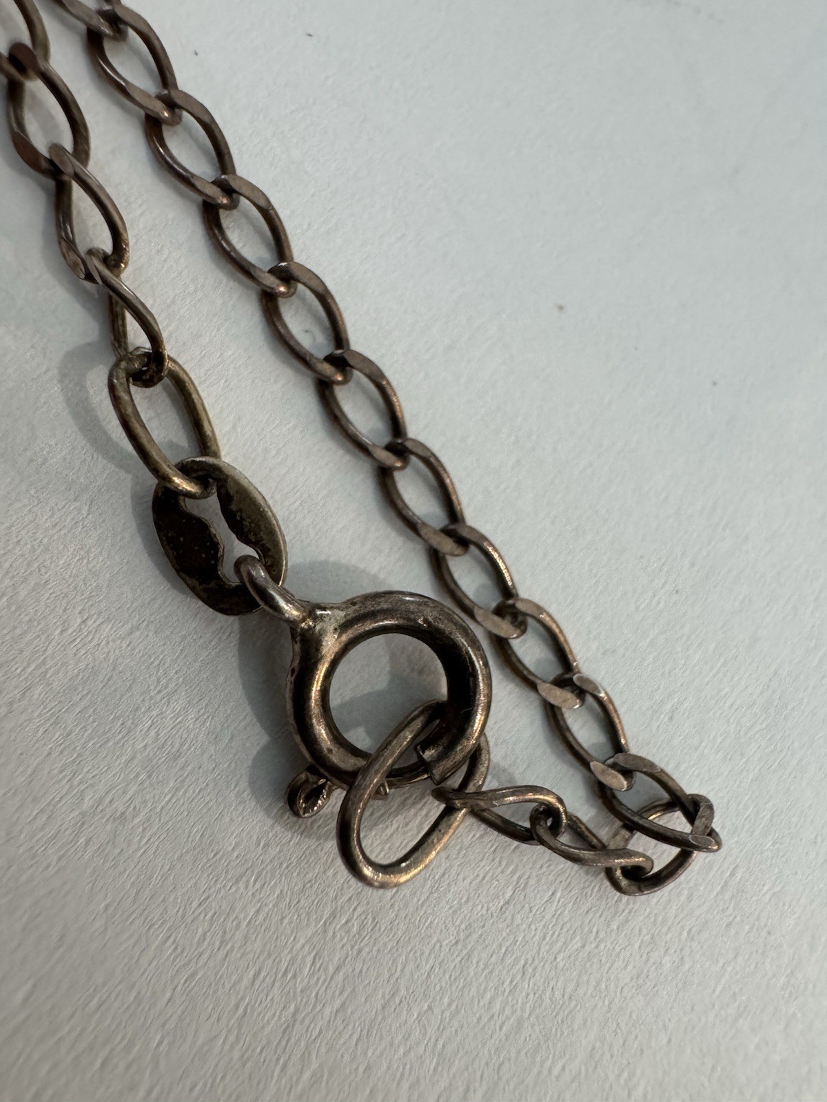 Vintage Taxco Mexico 925 Sterling Silver TJ U-35 Necklace 45cm Chain 13g Weight