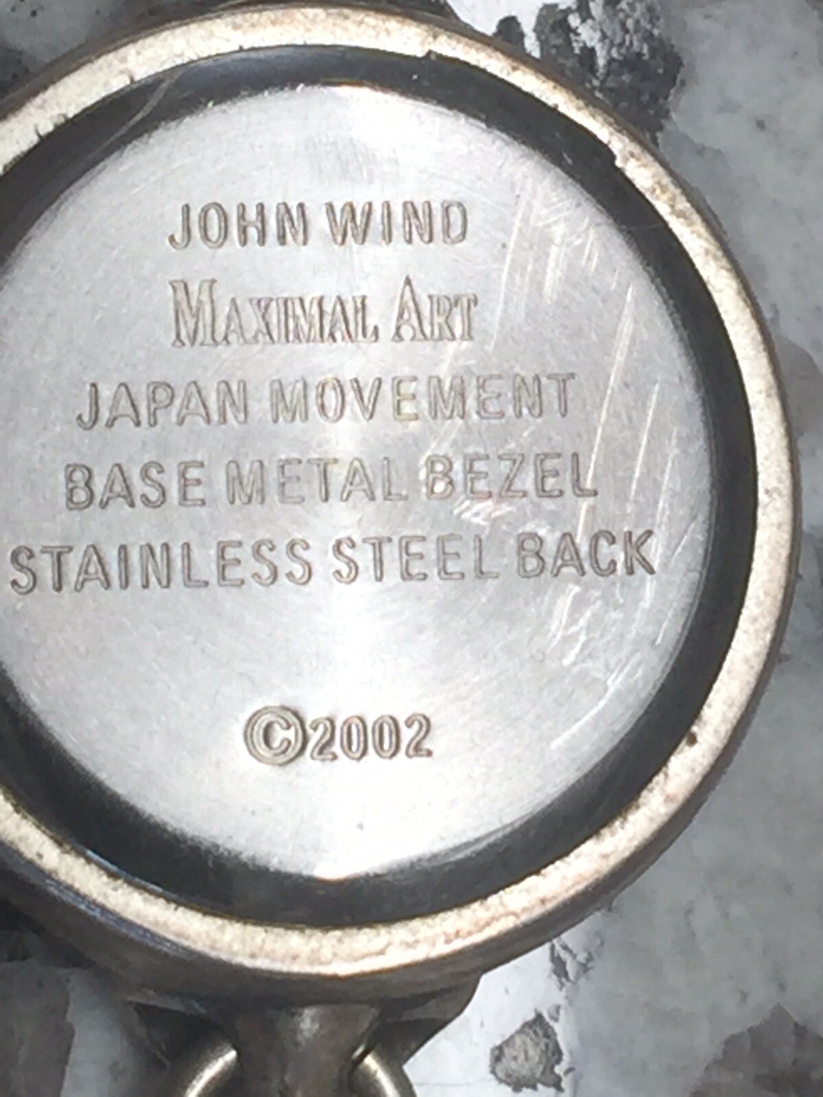 Maximal Art John Wind Silver Tone Hand Necklace Charms Pendant Watch 2002