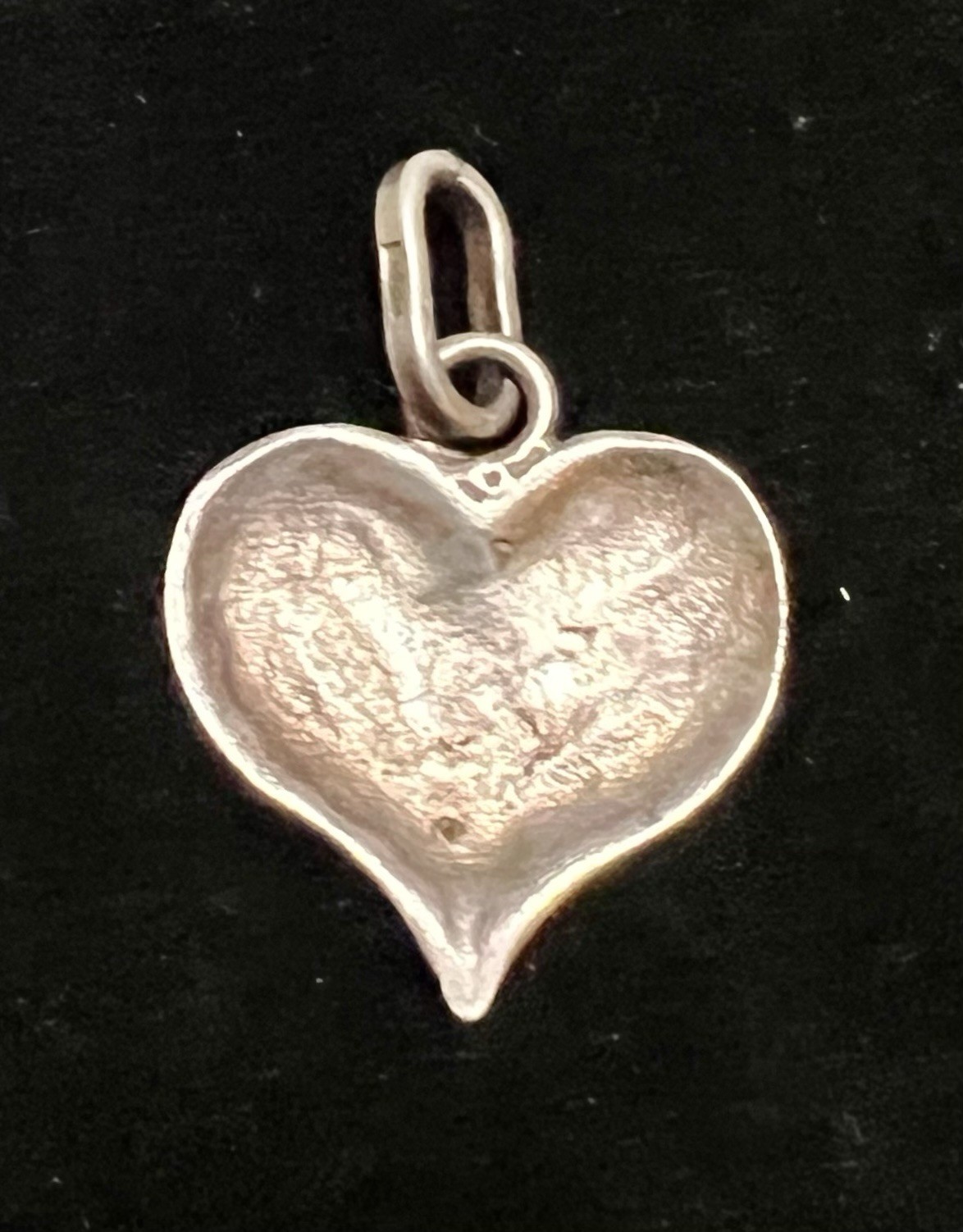 925 STERLING SILVER Enamel HEART & DAISY or ROSE FLOWER Charm PENDANT Vintage