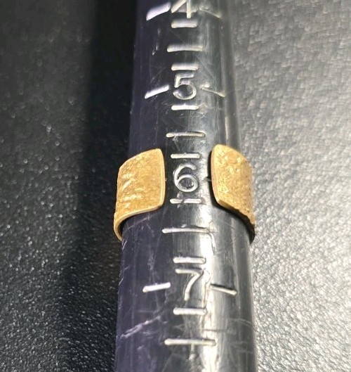 Vintage Mid-Century Brutalist Brass Ring