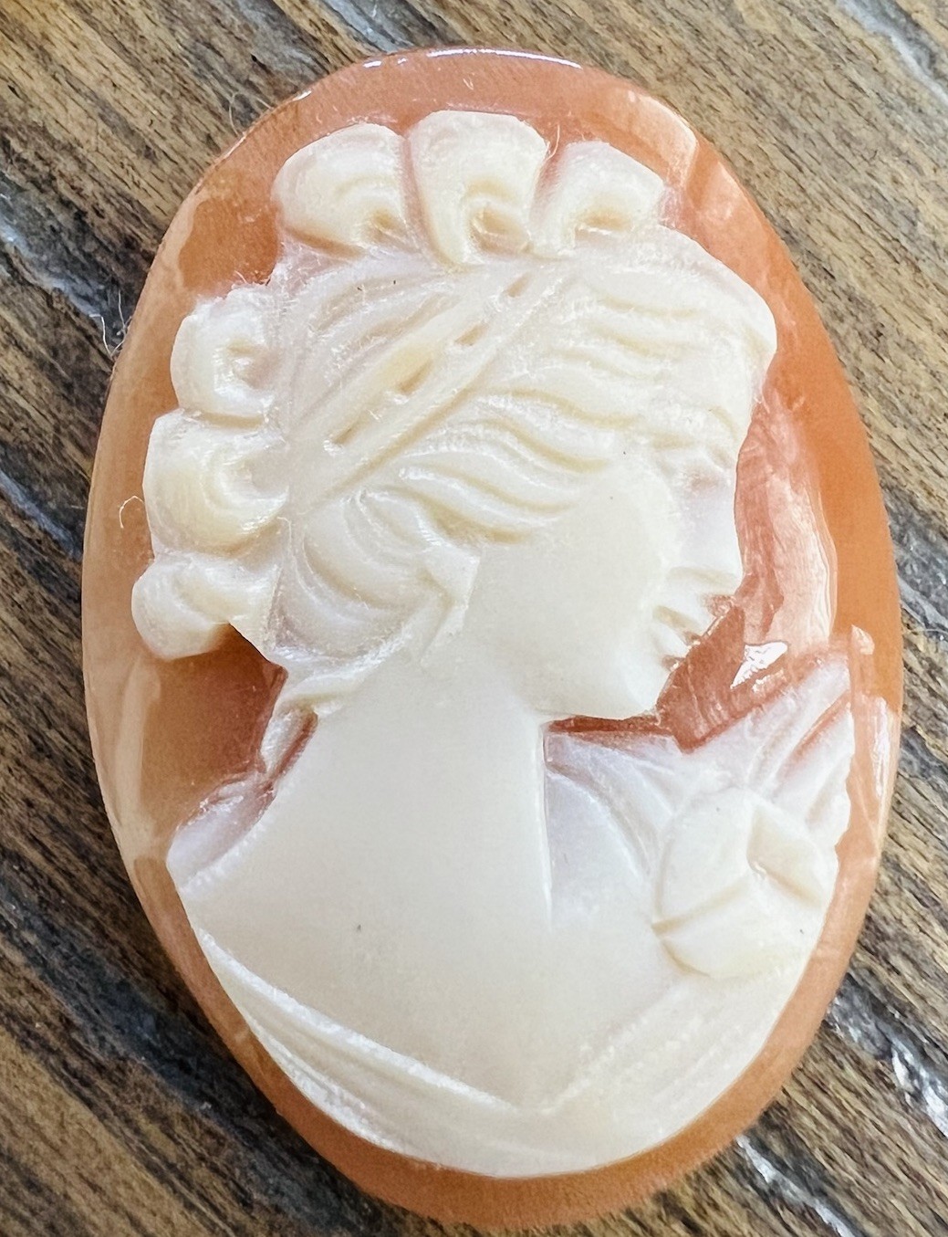 Vtg Hand Carved Shell Cameos (3) Loose Oval Lady Portrait Left (1)Right Facing 2