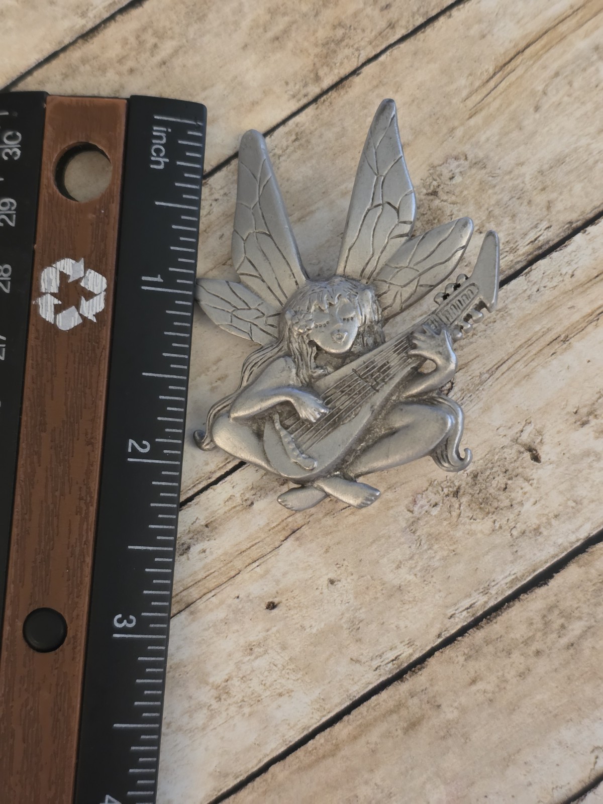 Vintage JJ Fairy Brooch Whimsical, Unique, Silver Tone