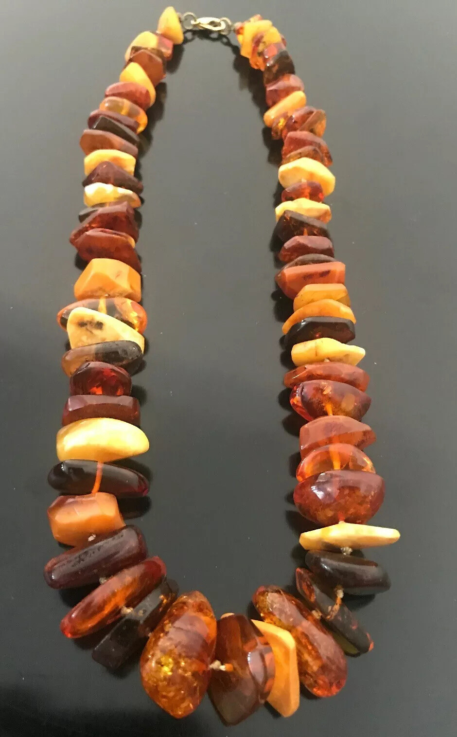 Antique Baltic Amber Butterscotch Egg Yolk Necklace 64 grams 18”