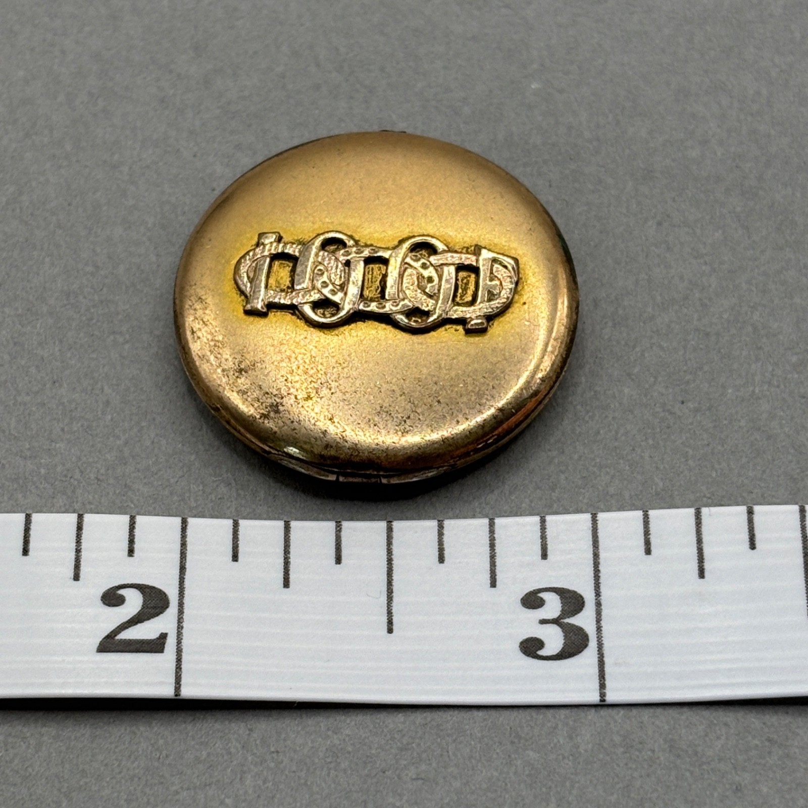 Antique W&SB Odd Fellows IOOF Gold Filled Locket Watch Fob Pendant MISSING BAIL