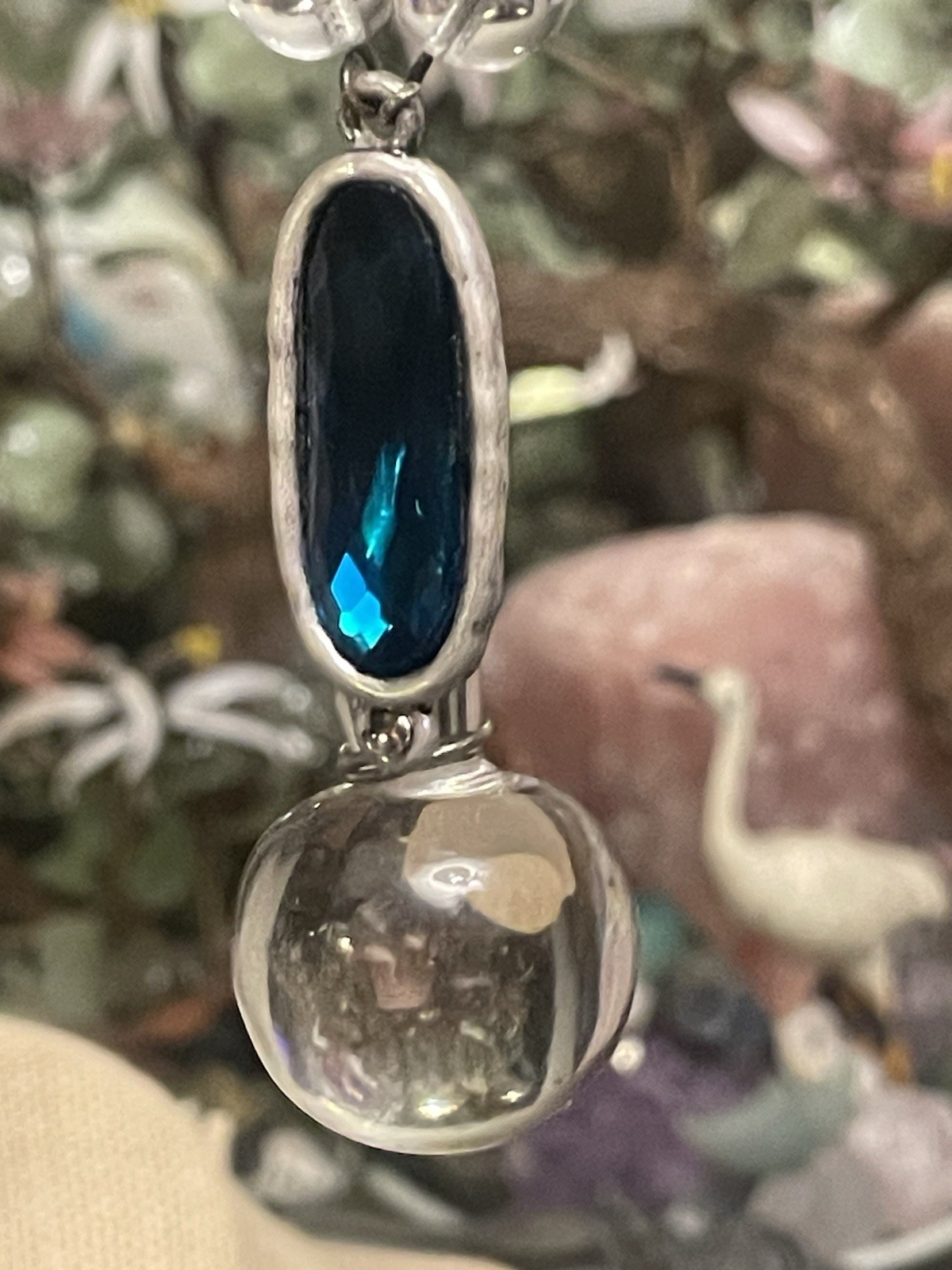 Antique Crystal Pool Of Light Style Necklace