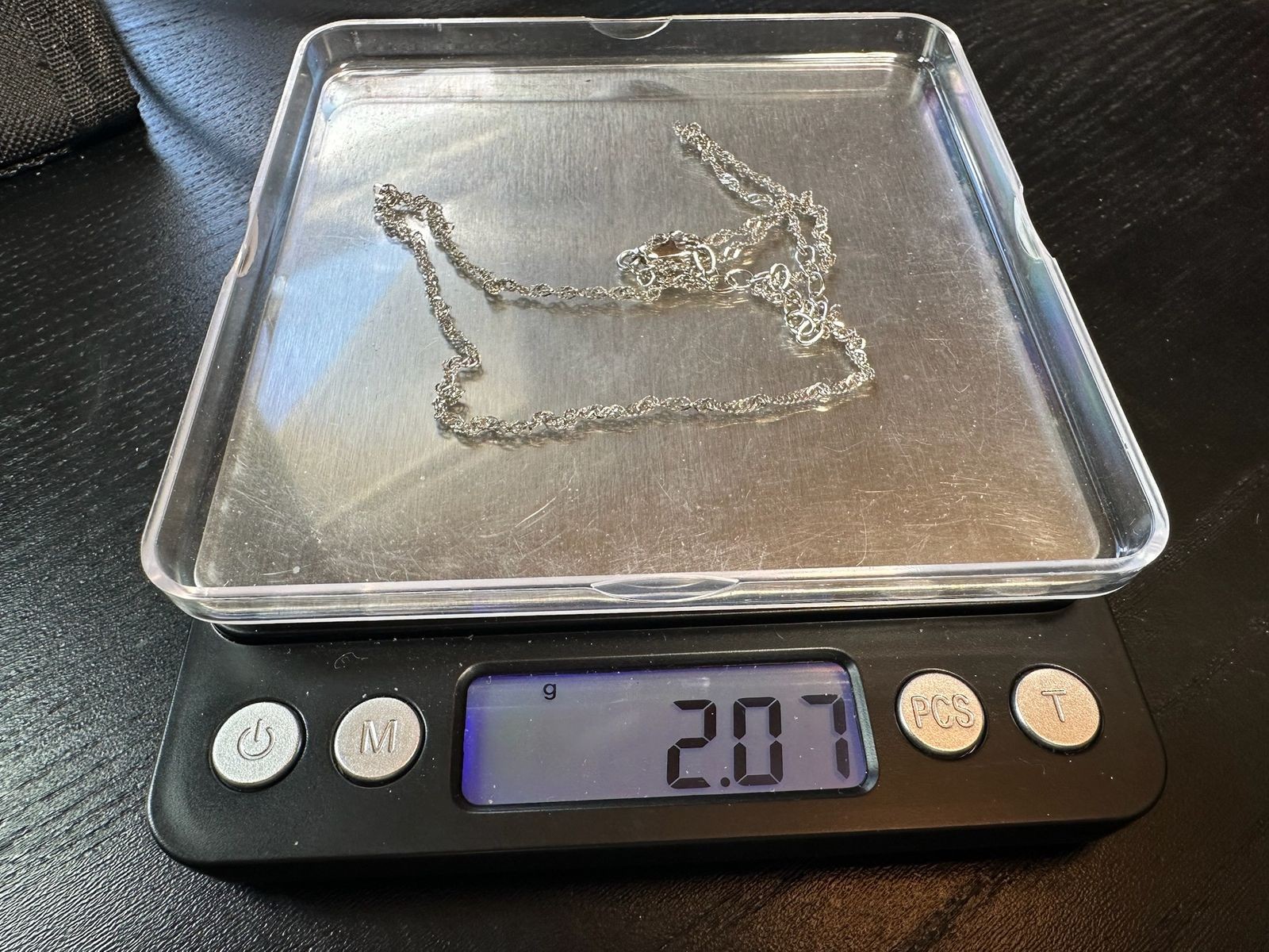 2.07g Vintage Sterling Silver 925 Rope Twist Chain Necklace 20 in M