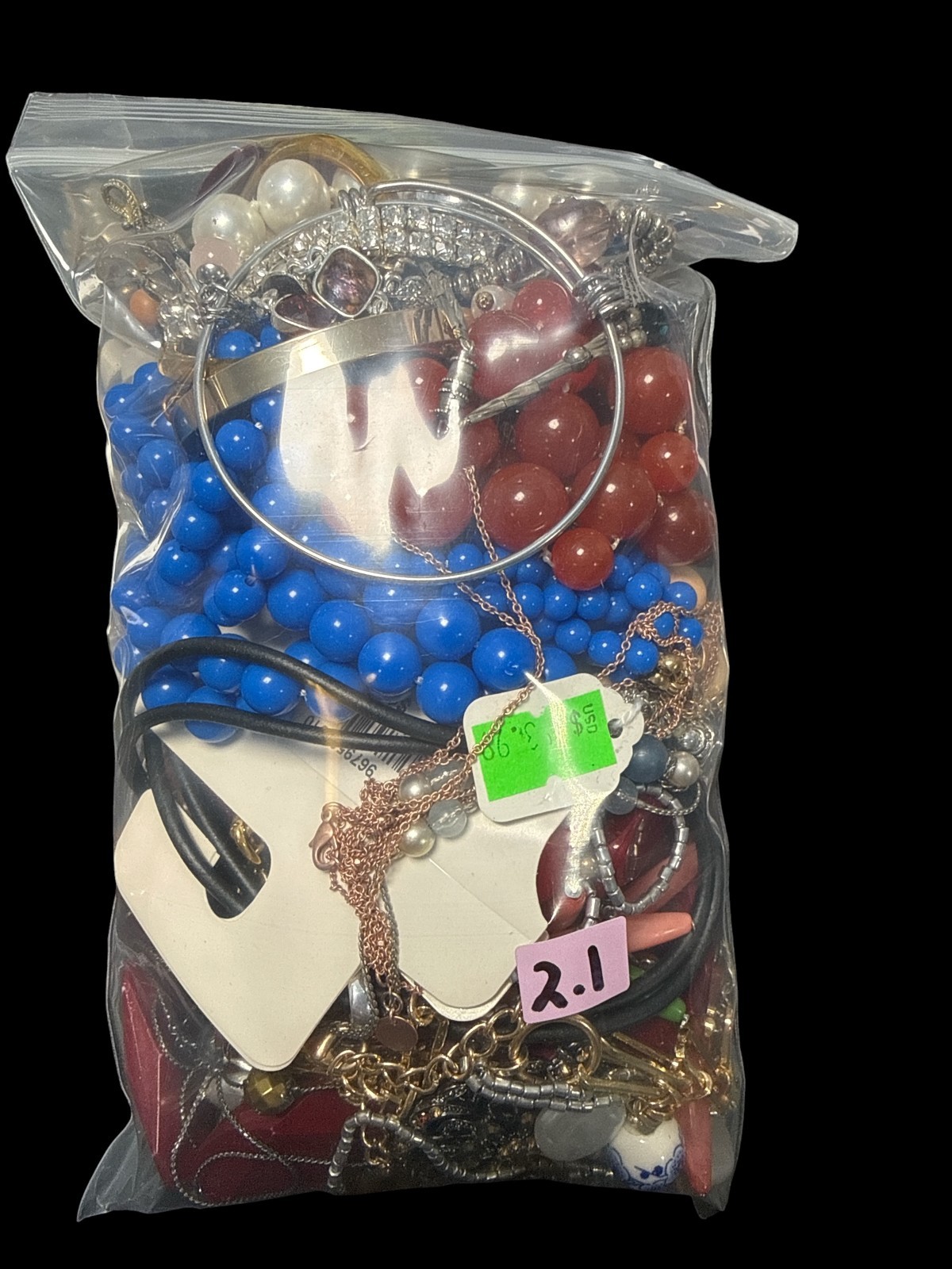 2 Plus LB LOT Of Used Costume Jewelry Vintage to Modern Wearable 25-30 Pieces
