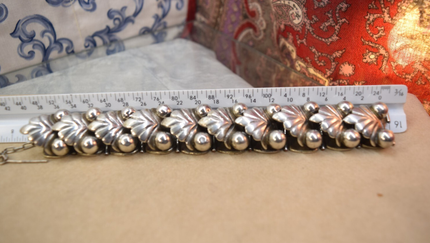 Vintage 980 Sterling Taxco Mexico Bracelet 93 Grams Serafin Moctezuma
