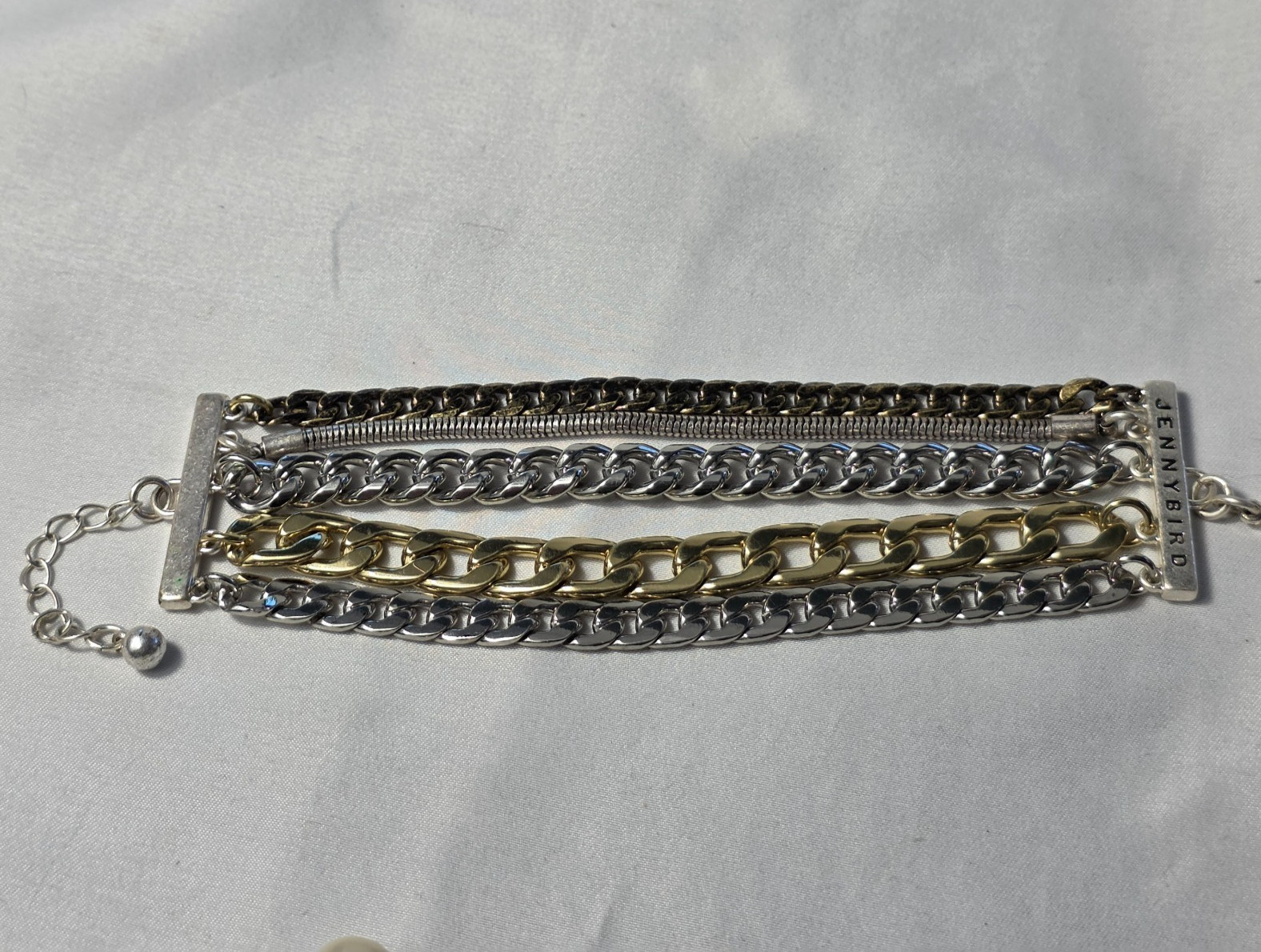 Jenny Bird Austin Multi-Strand Cuff Bracelet Mixed Metals & Chain Styles