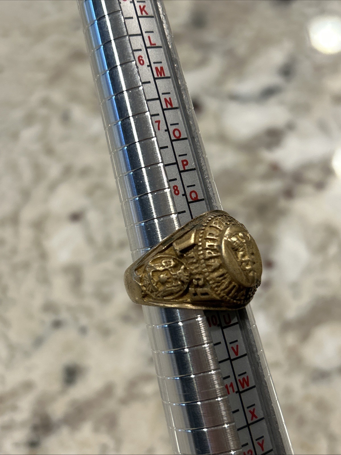 Vintage Class Ring Far Eastern University 1971 Medical School Size 9.5, 12 Grams