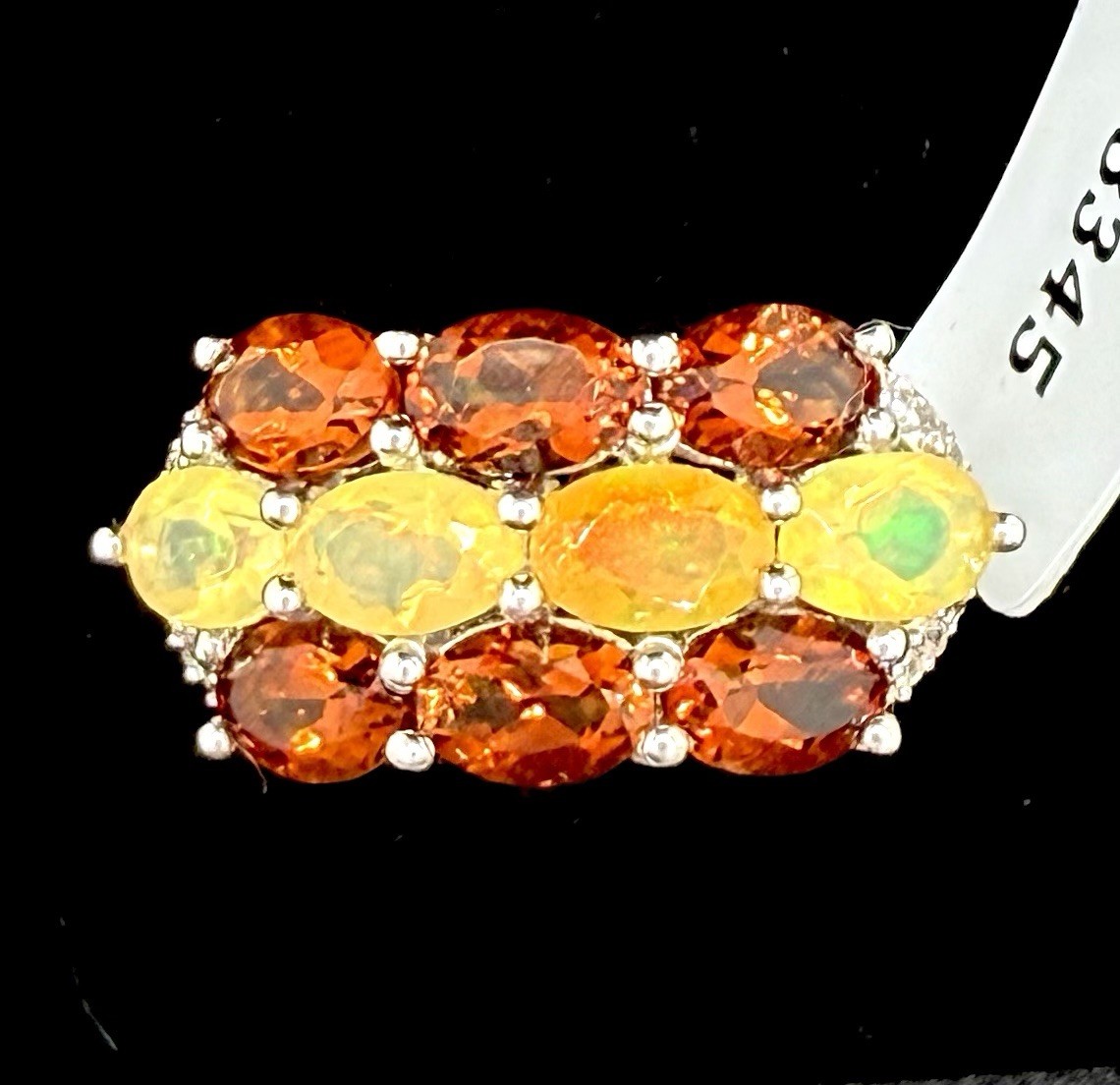 Sterling Silver Ring Earrings 925 Diamond Red Garnet New