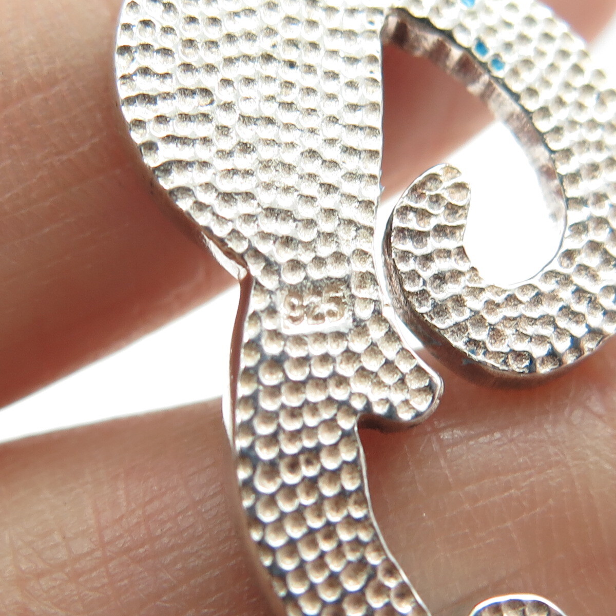 925 Sterling Silver Vintage Real MOP Inlay Letter “P” Initial Pendant