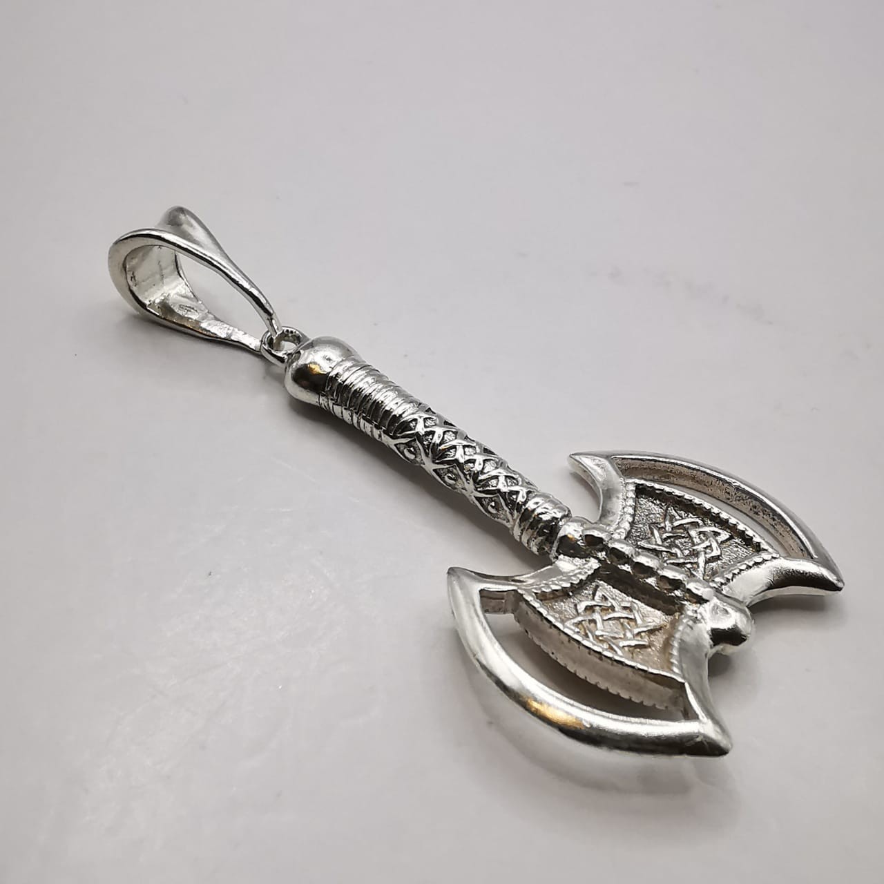 Vintage 925 Sterling Silver Perun’s Axe Pendant – Handmade, 4.23g