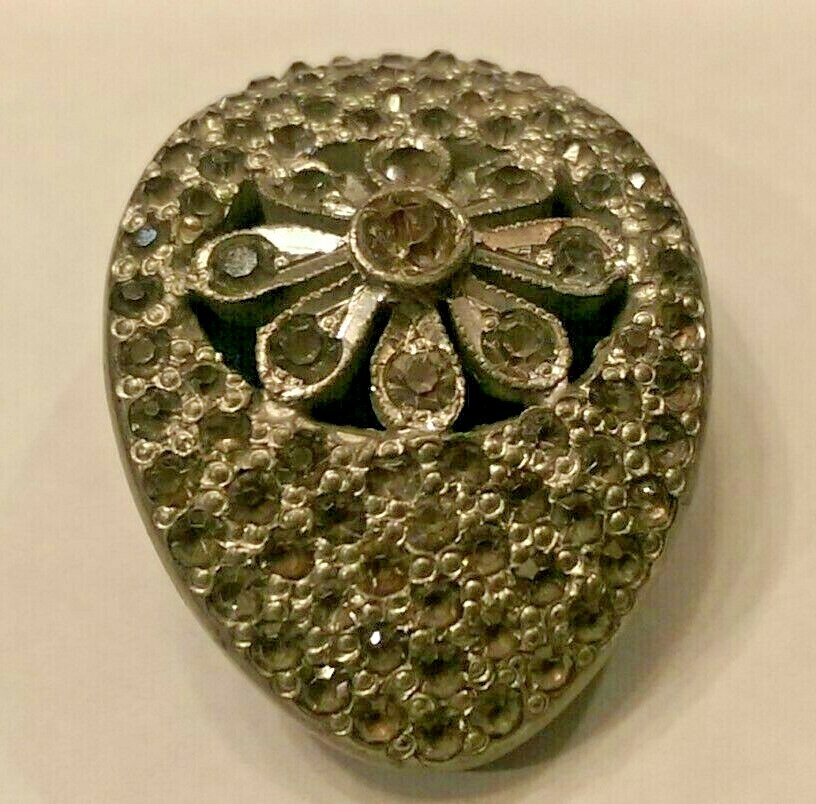 Antique 1910s Rhinestone Fishson Silverite Buckle Henry Fishel & Son Jeweler NYC
