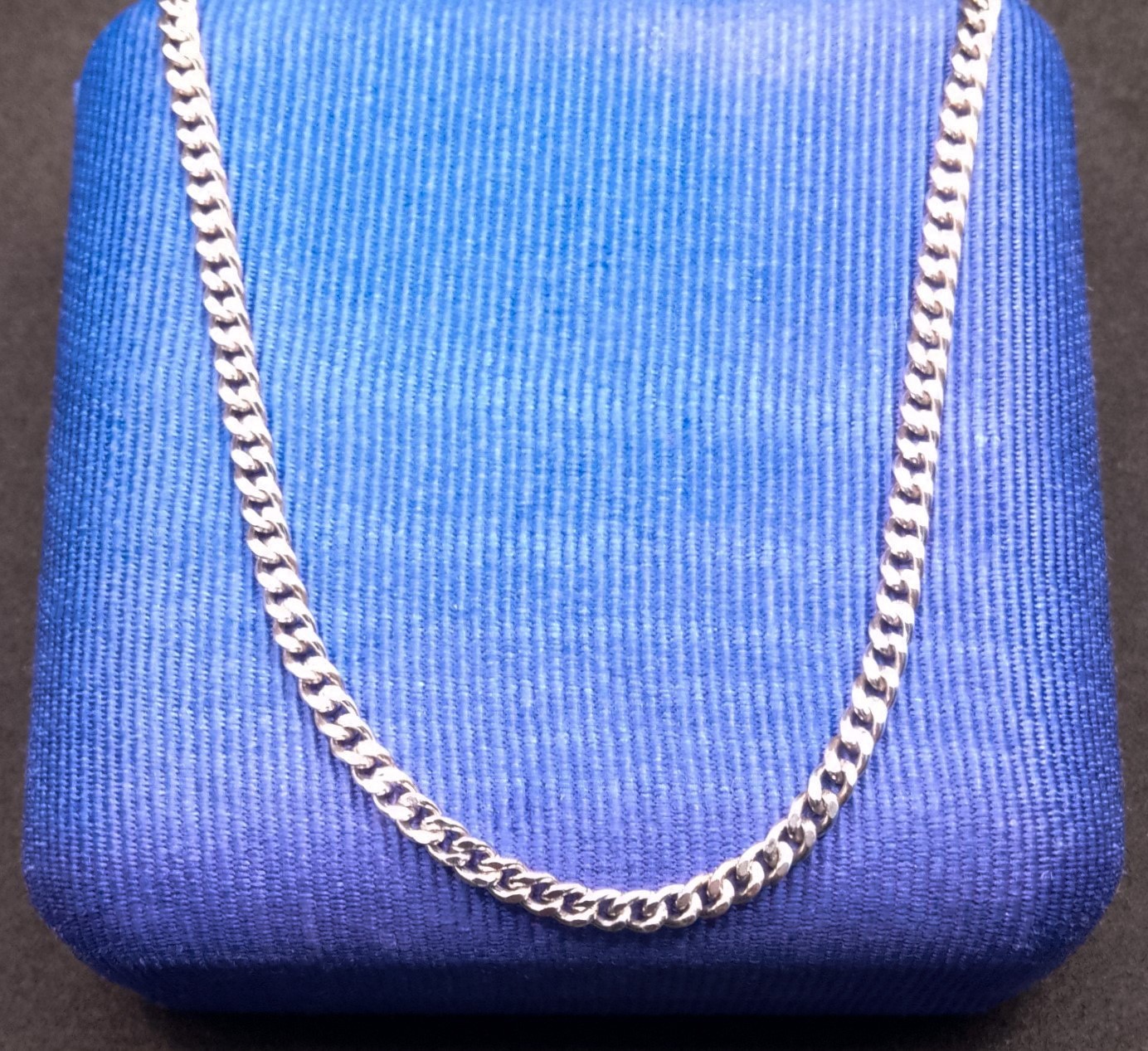 Vintage 925 Sterling Silver Curb Chain Necklace 24″ Long 3mm 9.4g